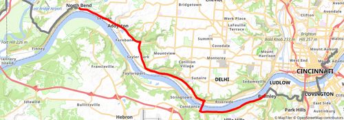 American Discovery Trail South Route stage 87 Map