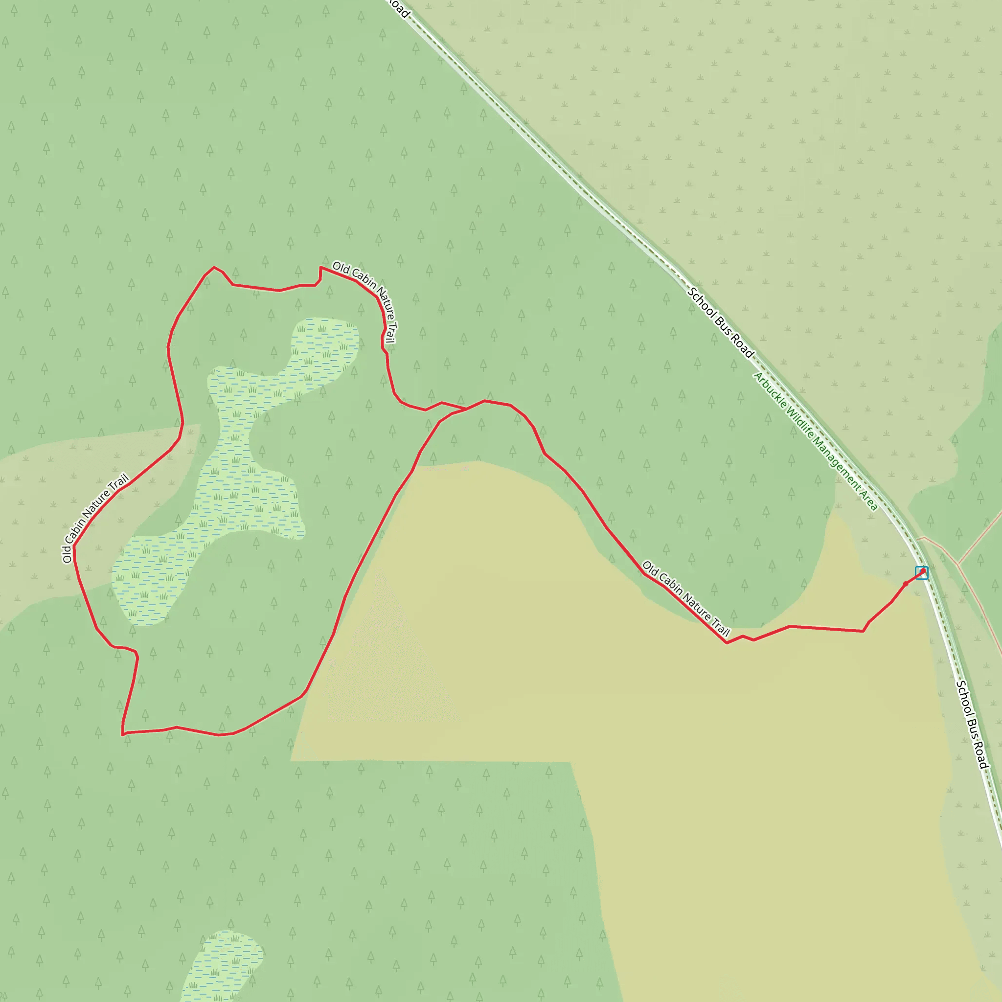 Old Cabin Nature Loop Trail mobile static map