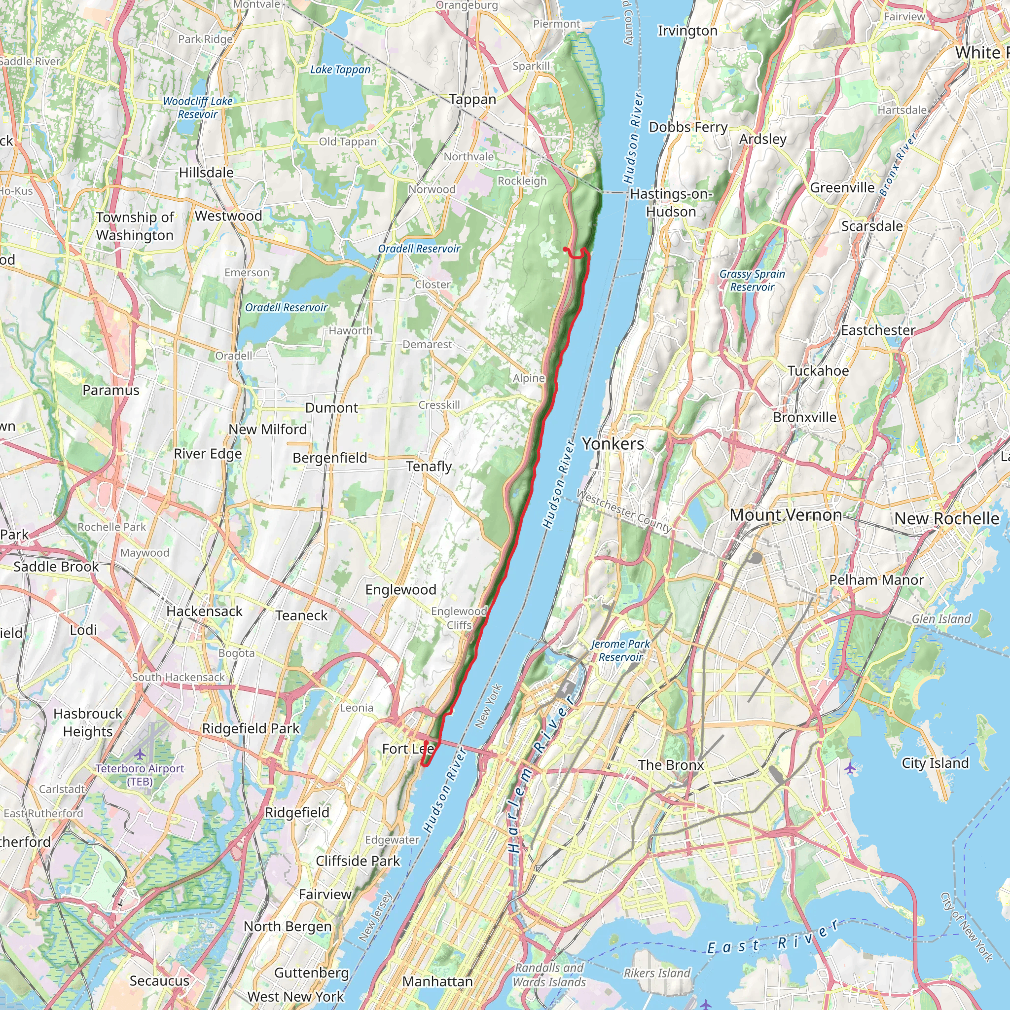 Shore Trail - White mobile static map