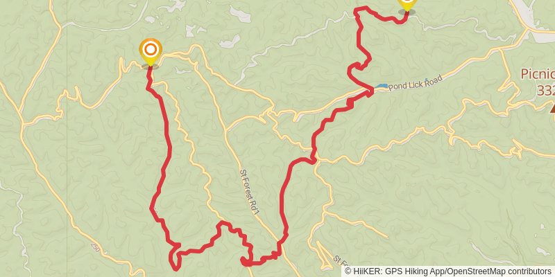 Shawnee Backpack Trail stage 3 Map