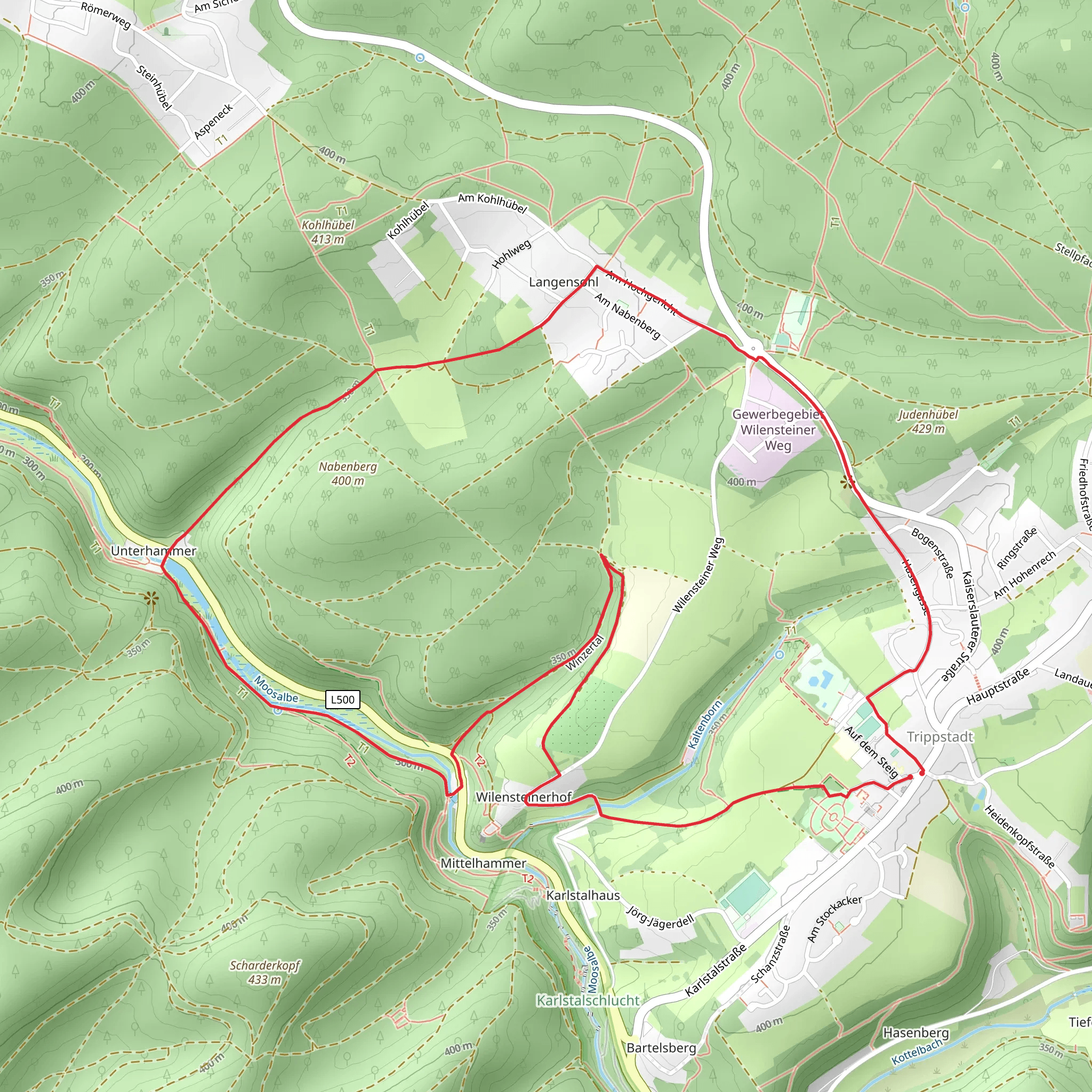 Trippstadt and Karlstal Loop mobile static map