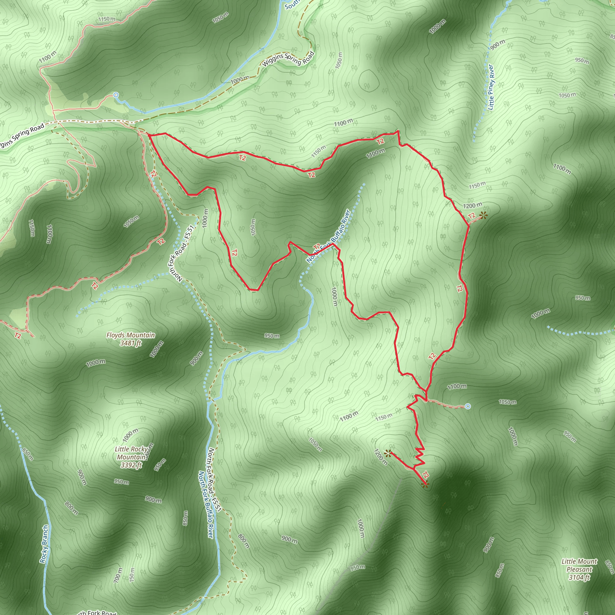 Pompey Peak - Henry Lanum Memorial Loop Trail mobile static map