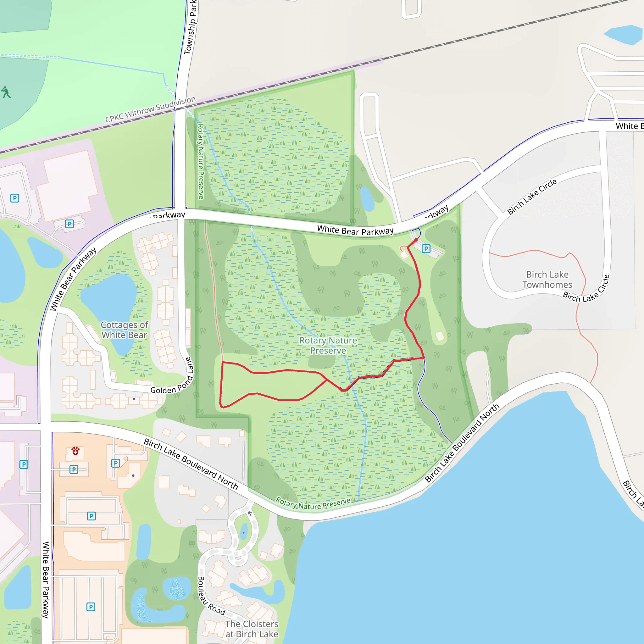 White Bear Parkway Loop mobile static map