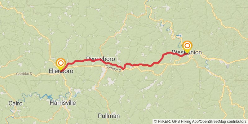 American Discovery Trail North Route stage 44 Map