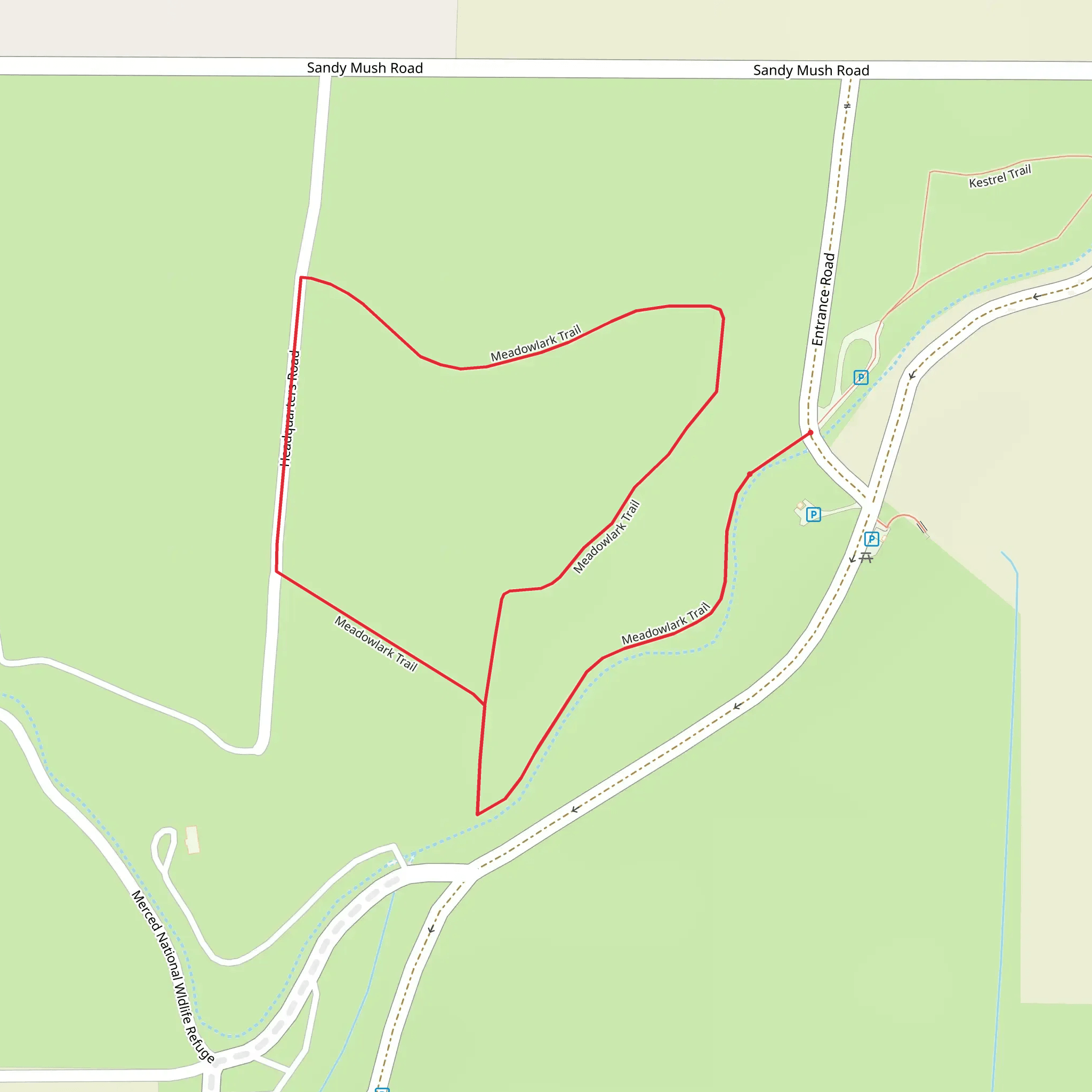 Meadowlark Loop Trail mobile static map