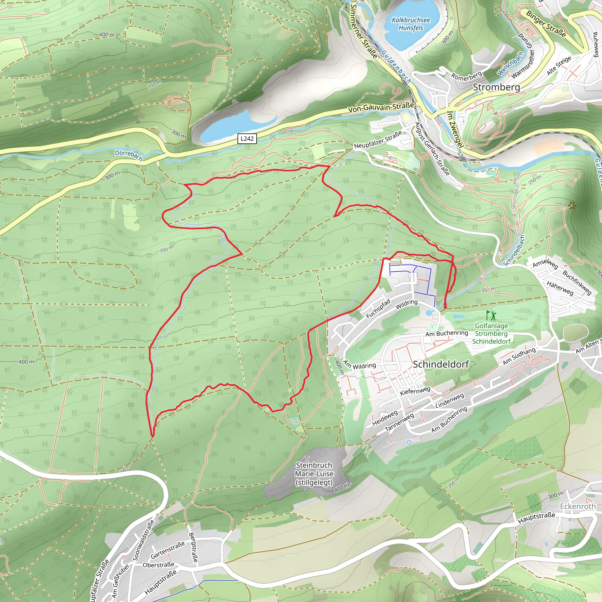 Stromberg and Stadtwald Loop mobile static map