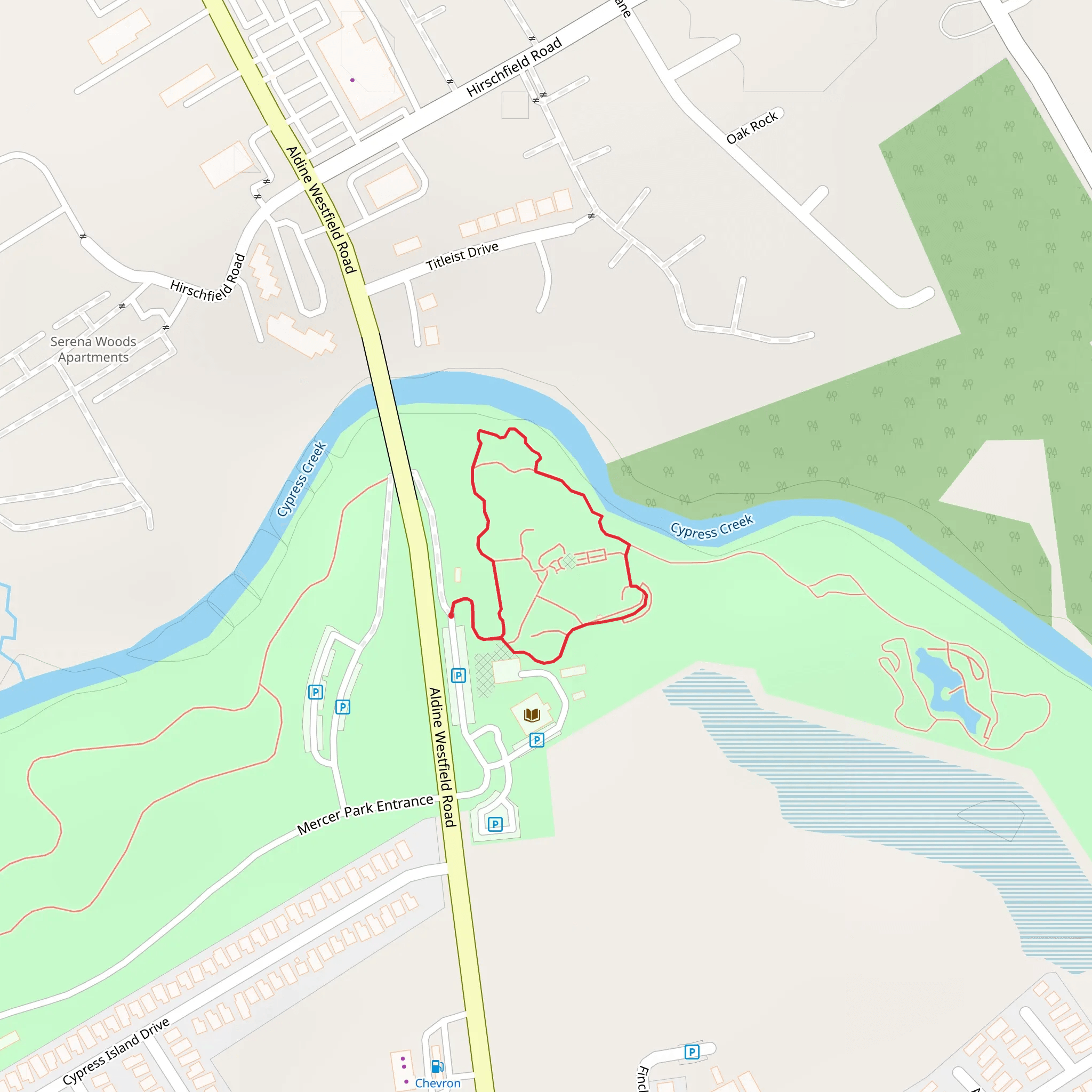 Mercer Park Loop mobile static map
