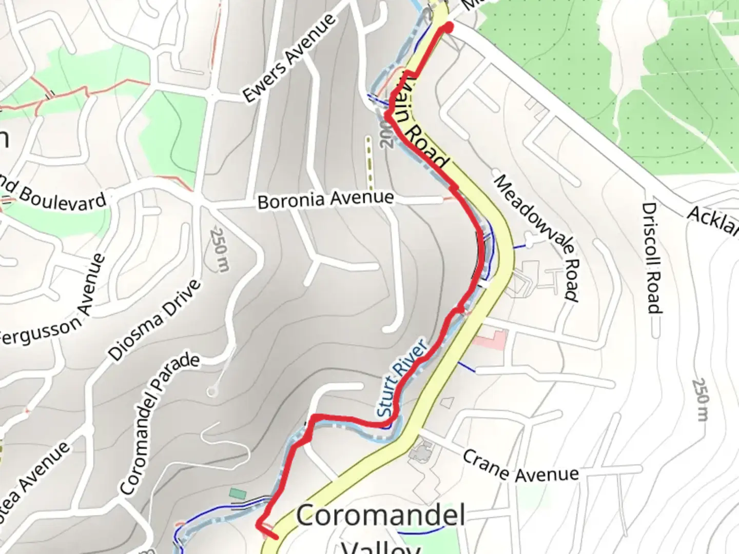 An image depicting the trail Sturt River Linear Park Walk and its surrounding area.