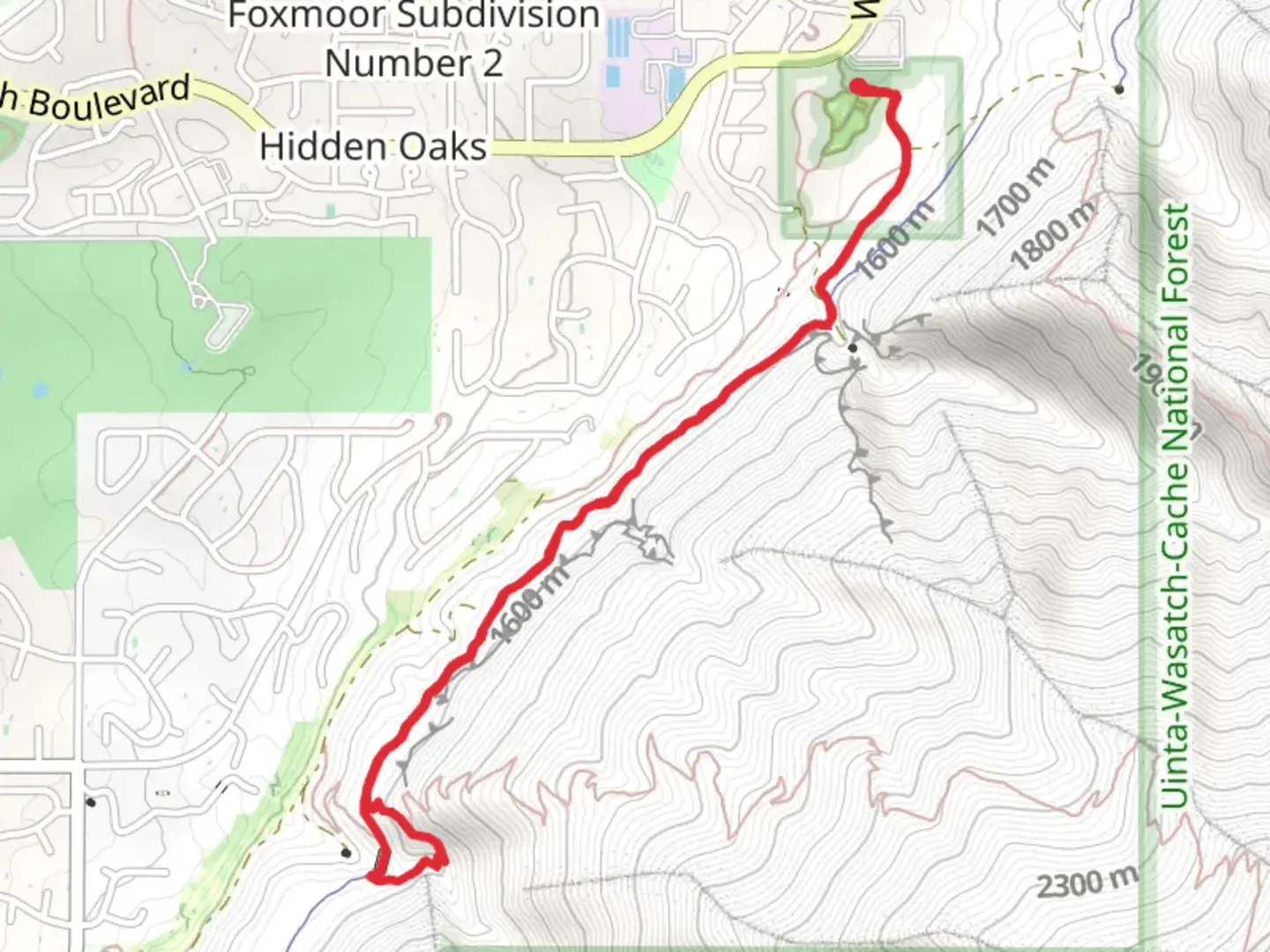 An image depicting the trail Bonneville Shoreline Trail - Draper Section and its surrounding area.