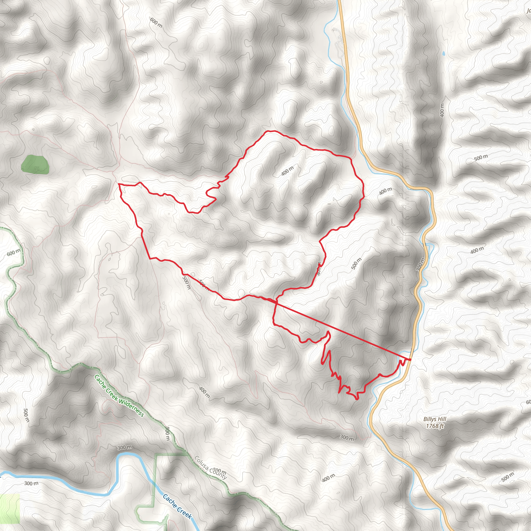 Thompson Canyon and 3 Ponds Loop Trail mobile static map