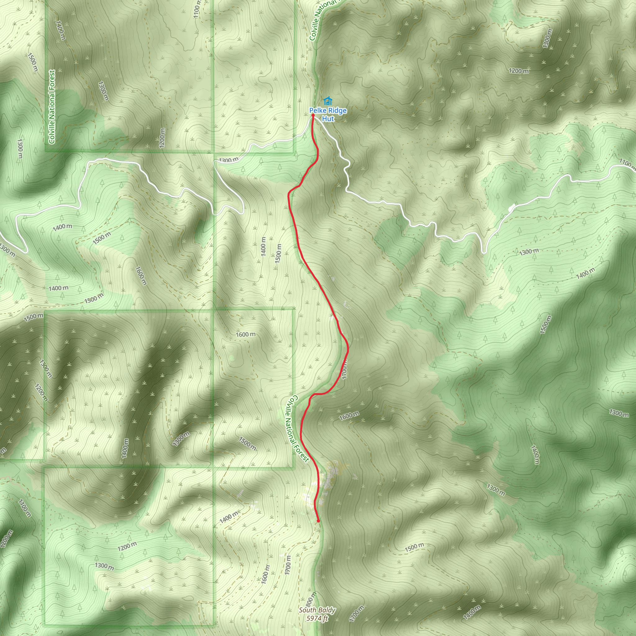 South Baldy Trail mobile static map