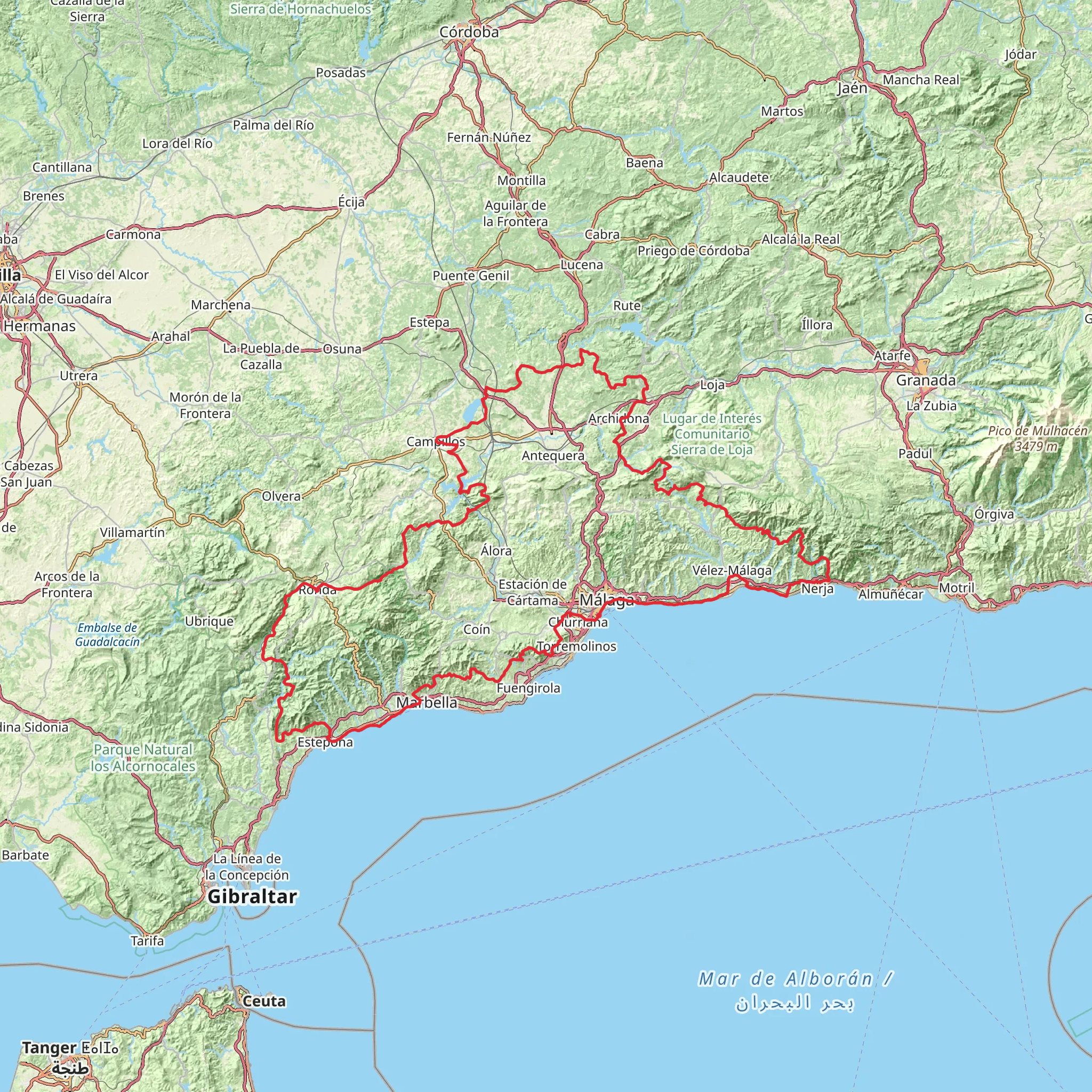 Gran Senda De Malaga mobile static map