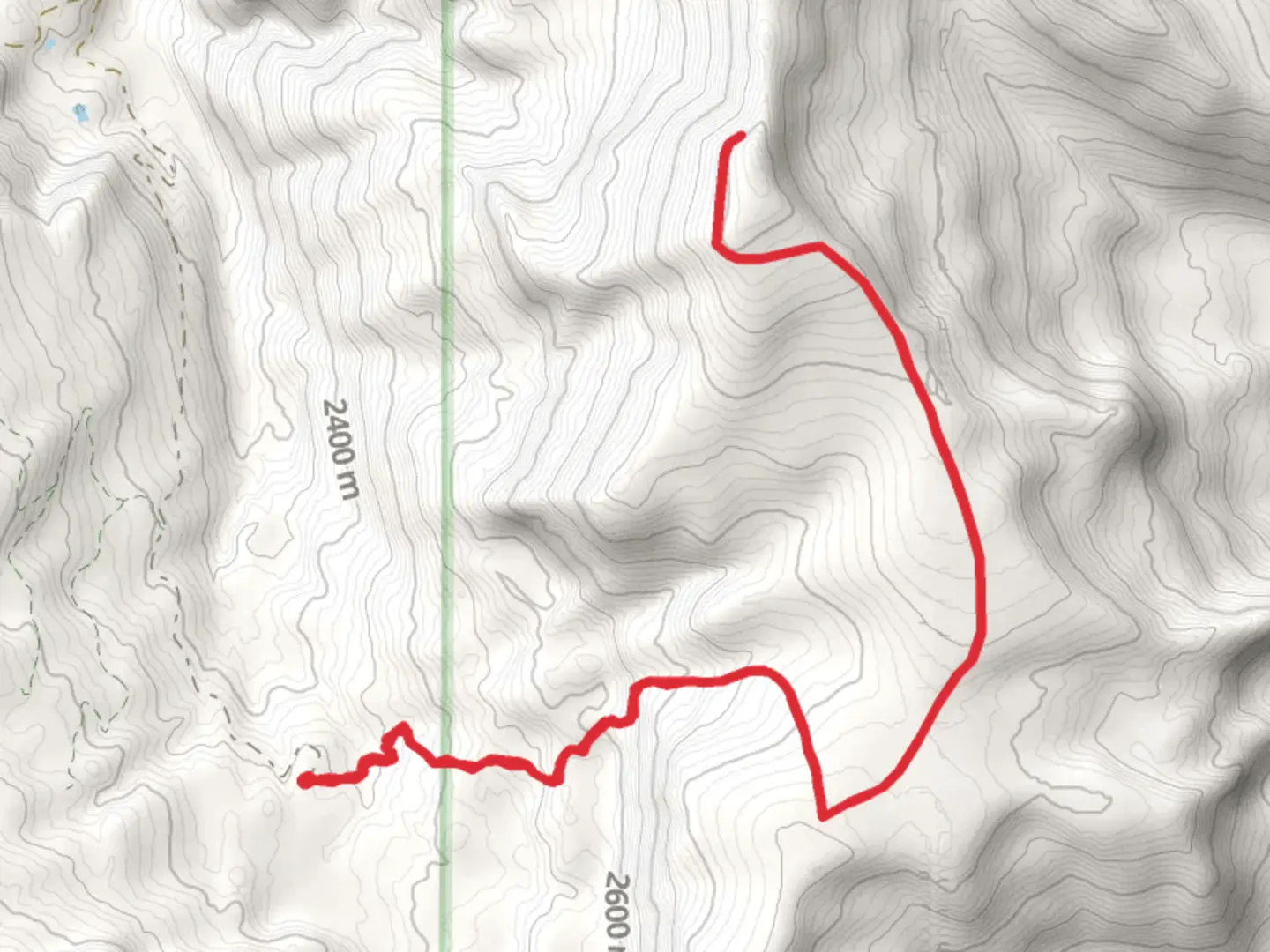 An image depicting the trail Windy Pass from Portal Creek Road and its surrounding area.