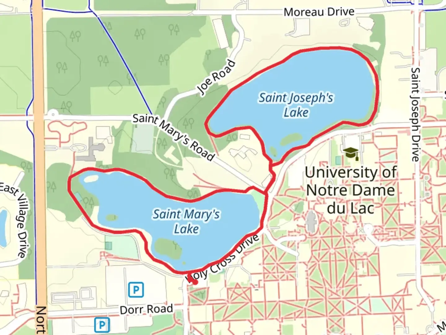 An image depicting the trail Saint Mary's Lake and Saint Joseph's Lake Loop and its surrounding area.