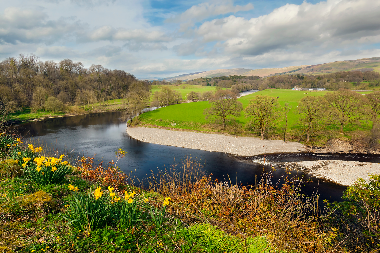 An image depicting the trail Kirkby Lonsdale - Whittington and River Lune and its surrounding area.
