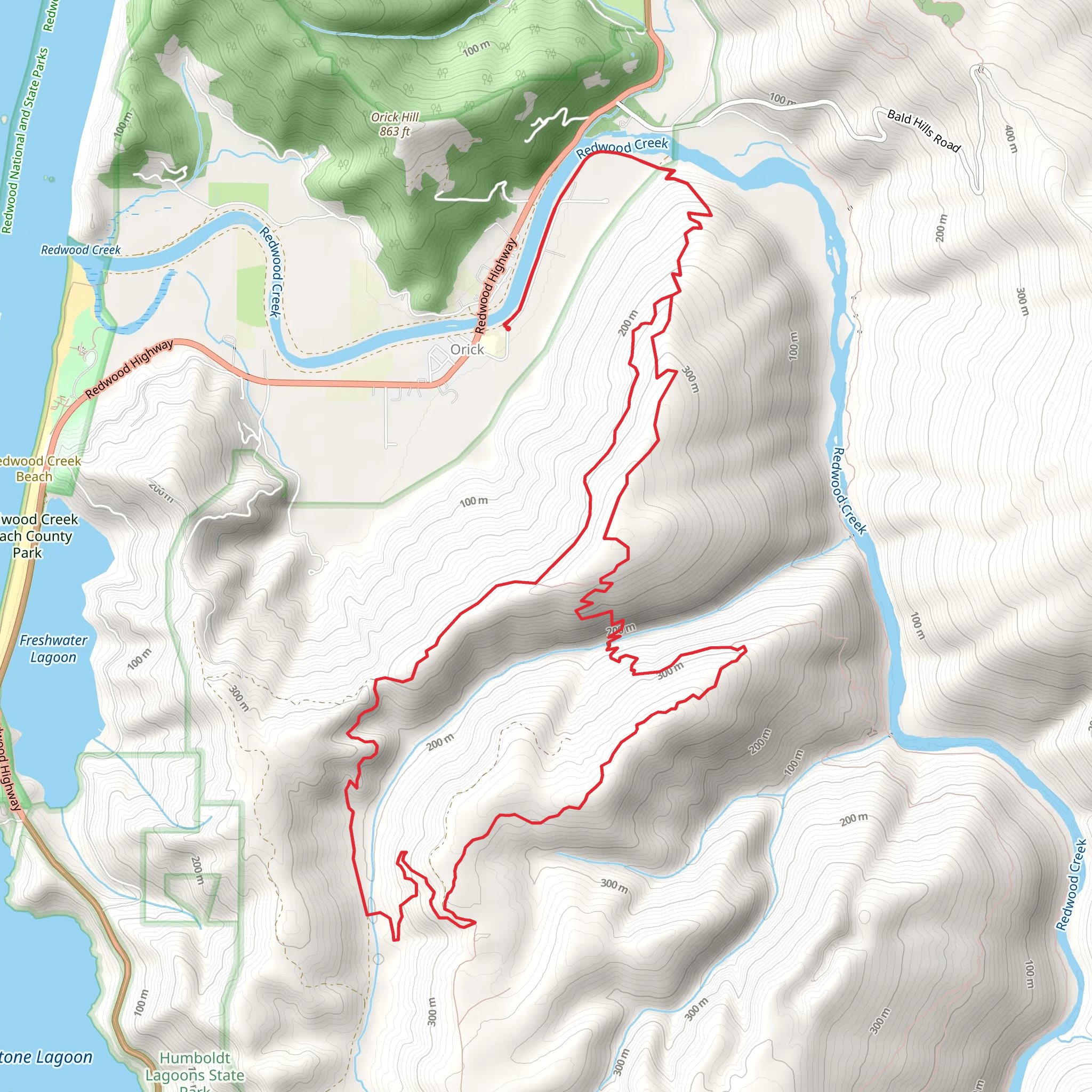 McArthur Creek Loop mobile static map