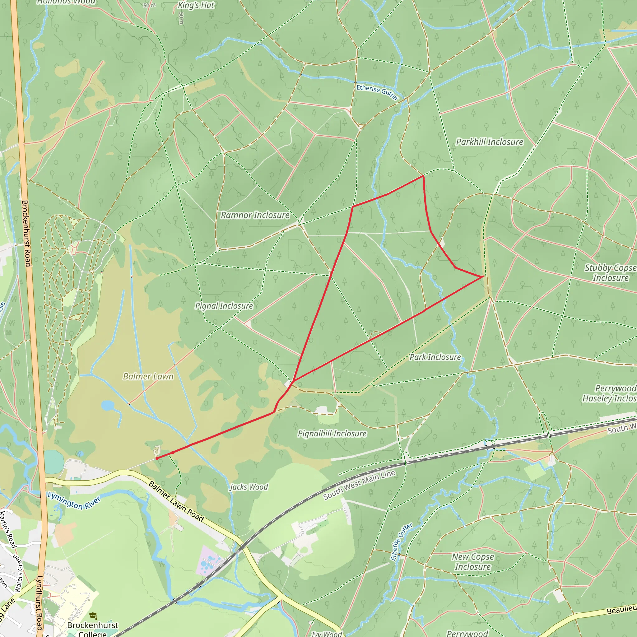 Standing Hat Loop mobile static map