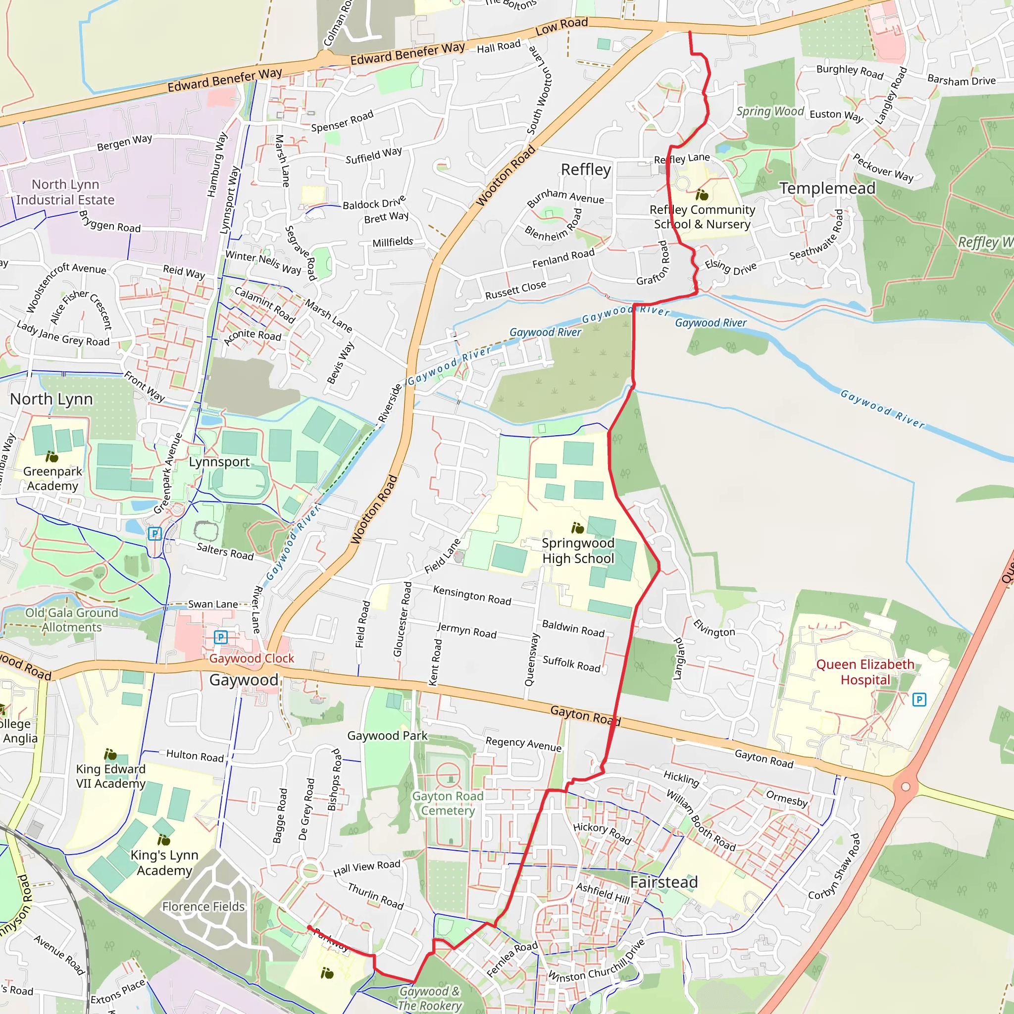 King's Lynn Walk mobile static map