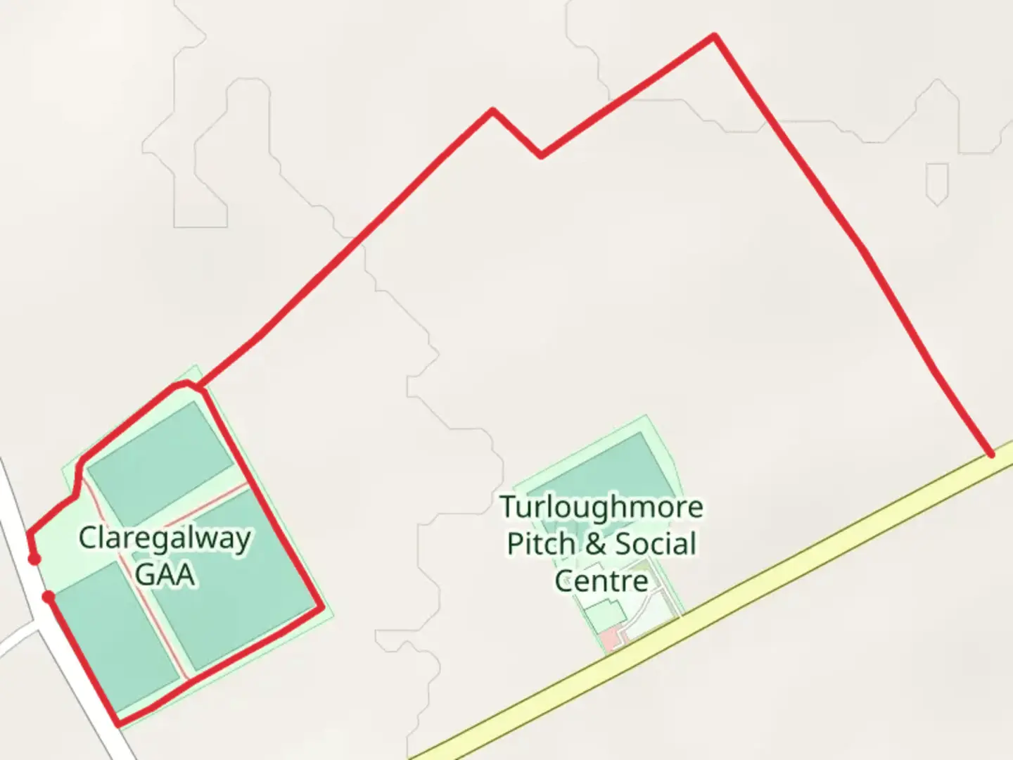 An image depicting the trail Lackagh-Knockdoemore Walking Trail and its surrounding area.