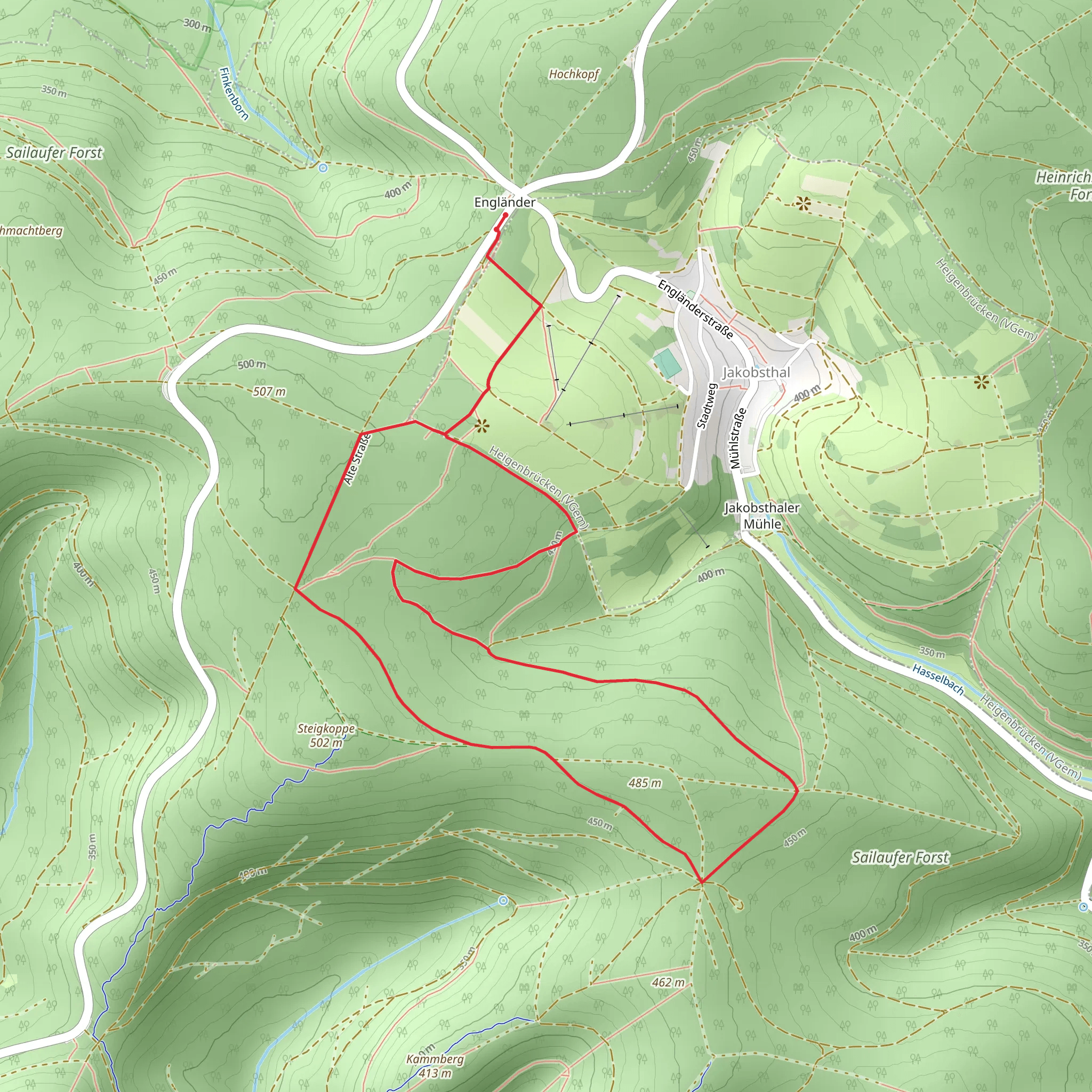 Beim Kurzen Heiligen via Roter Schmetterling mobile static map