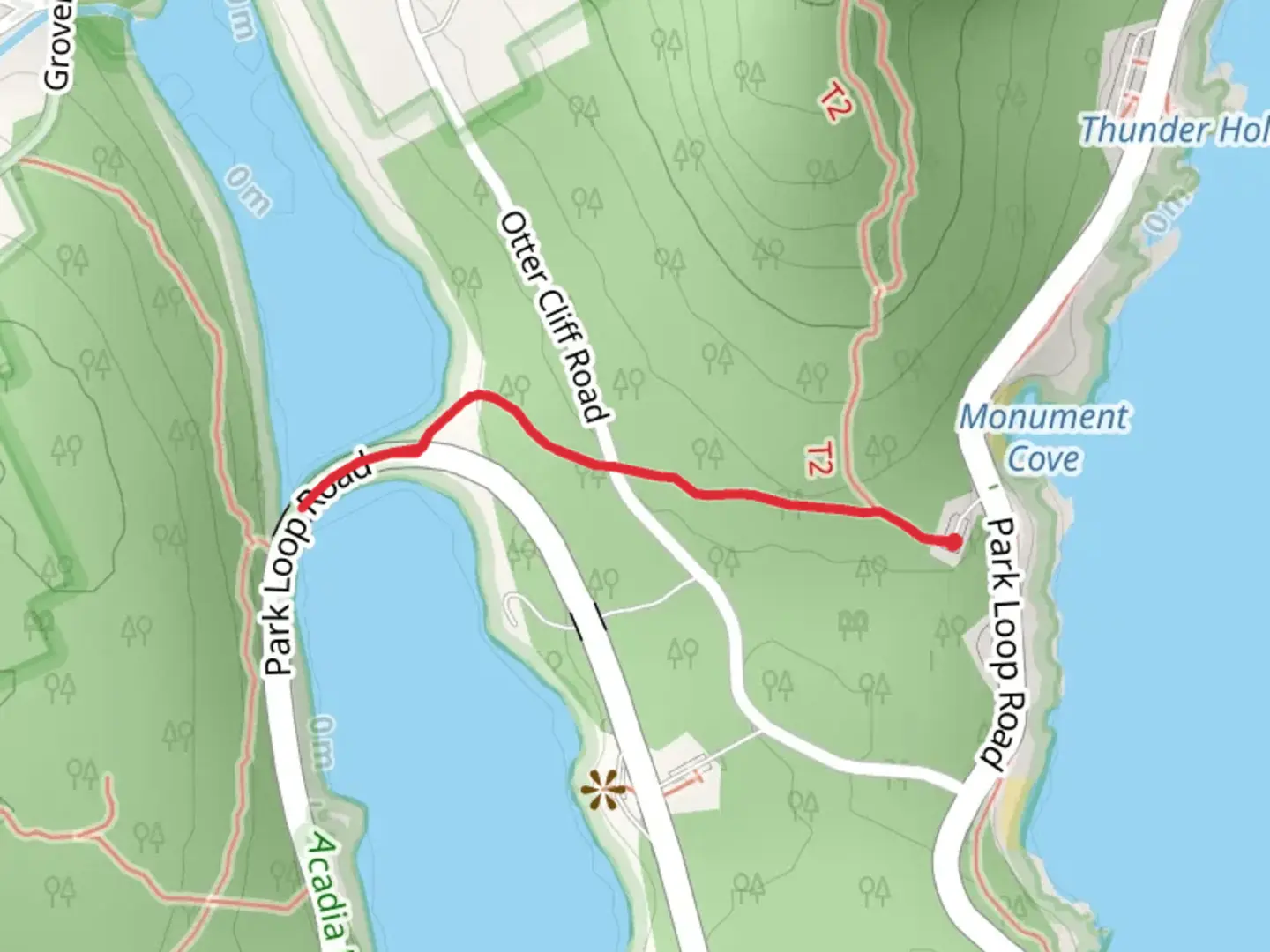 An image depicting the trail Otter Cove Trail and its surrounding area.