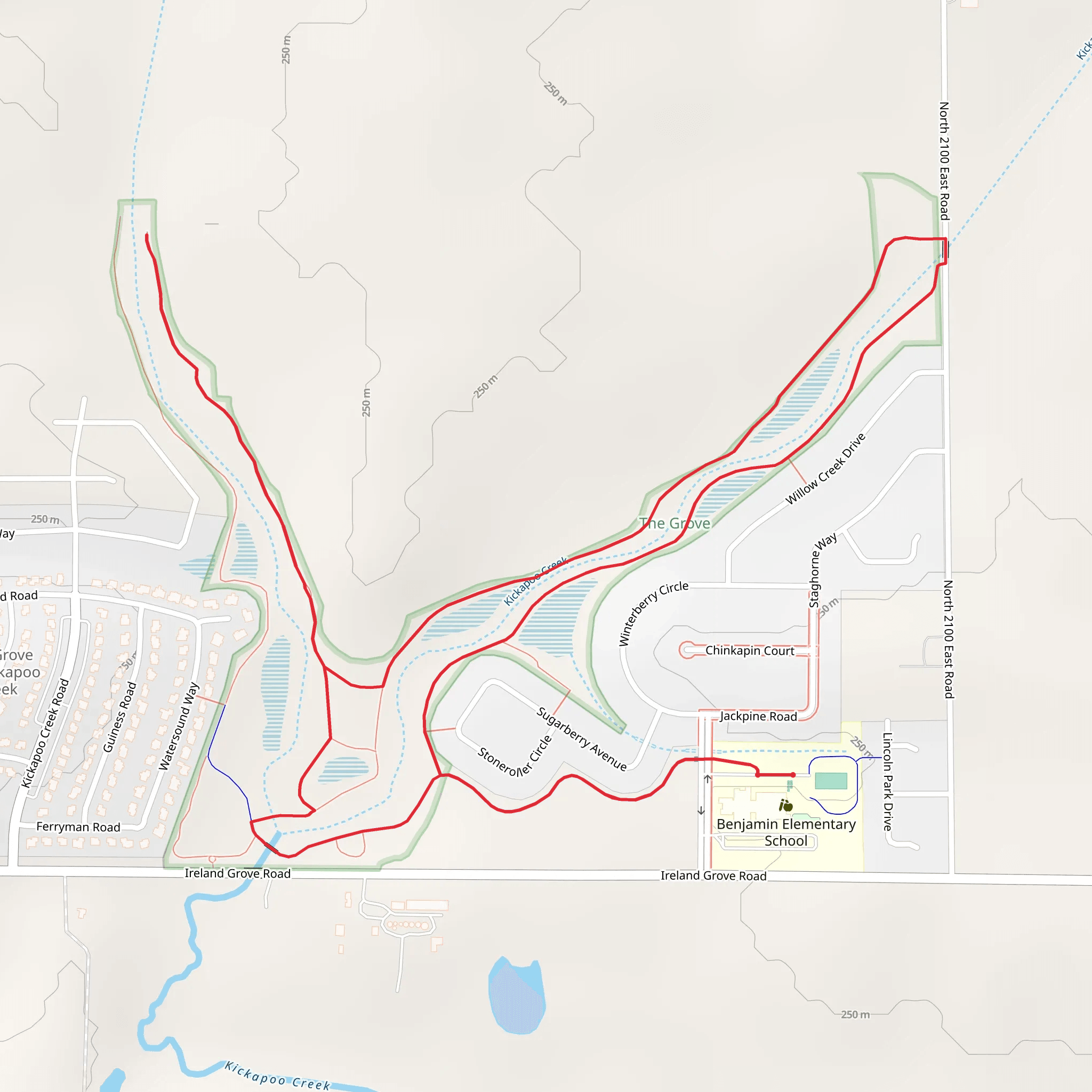 Kickapoo Creek Walk mobile static map