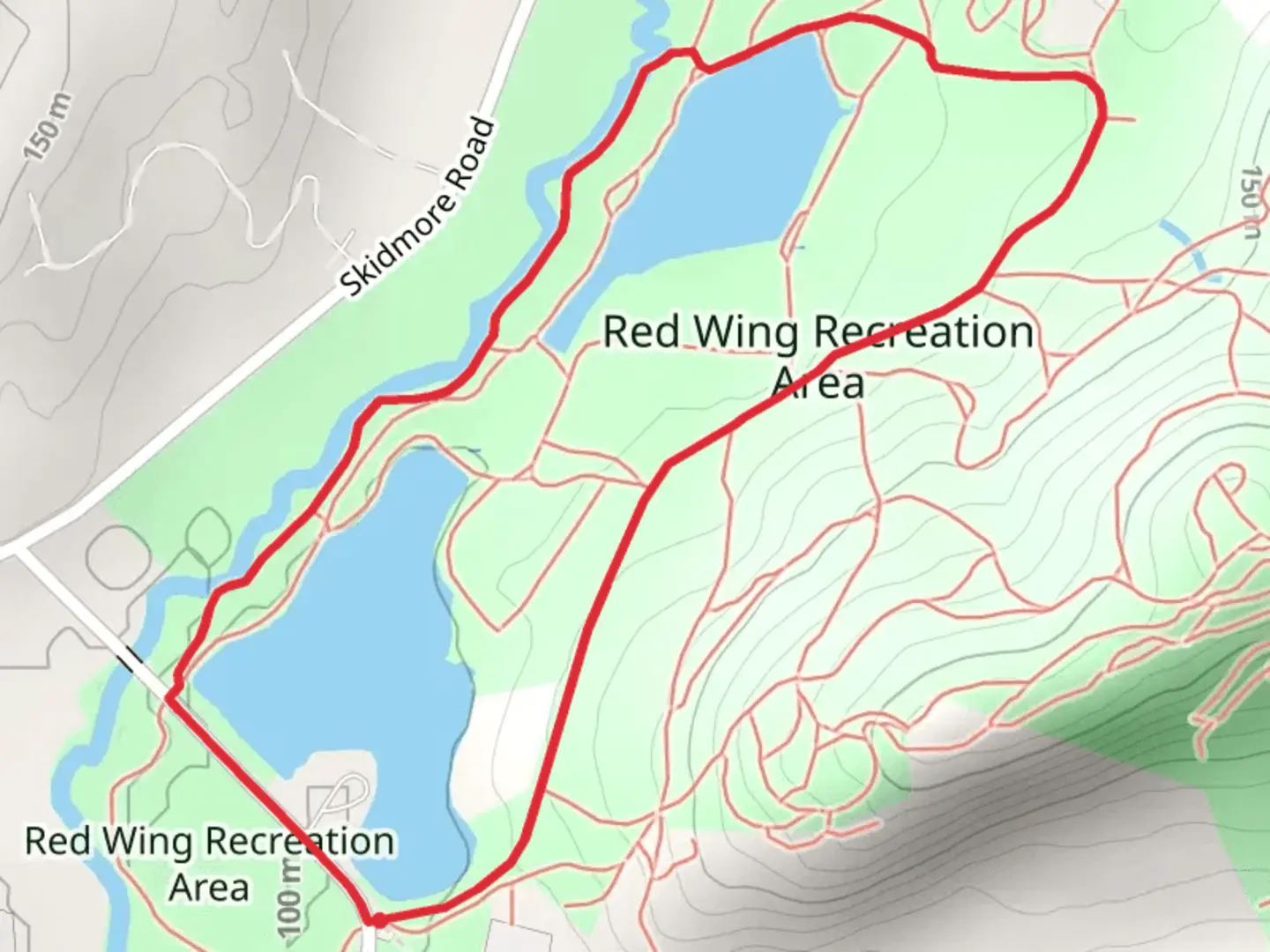 An image depicting the trail Red Wing Nature Trail and its surrounding area.