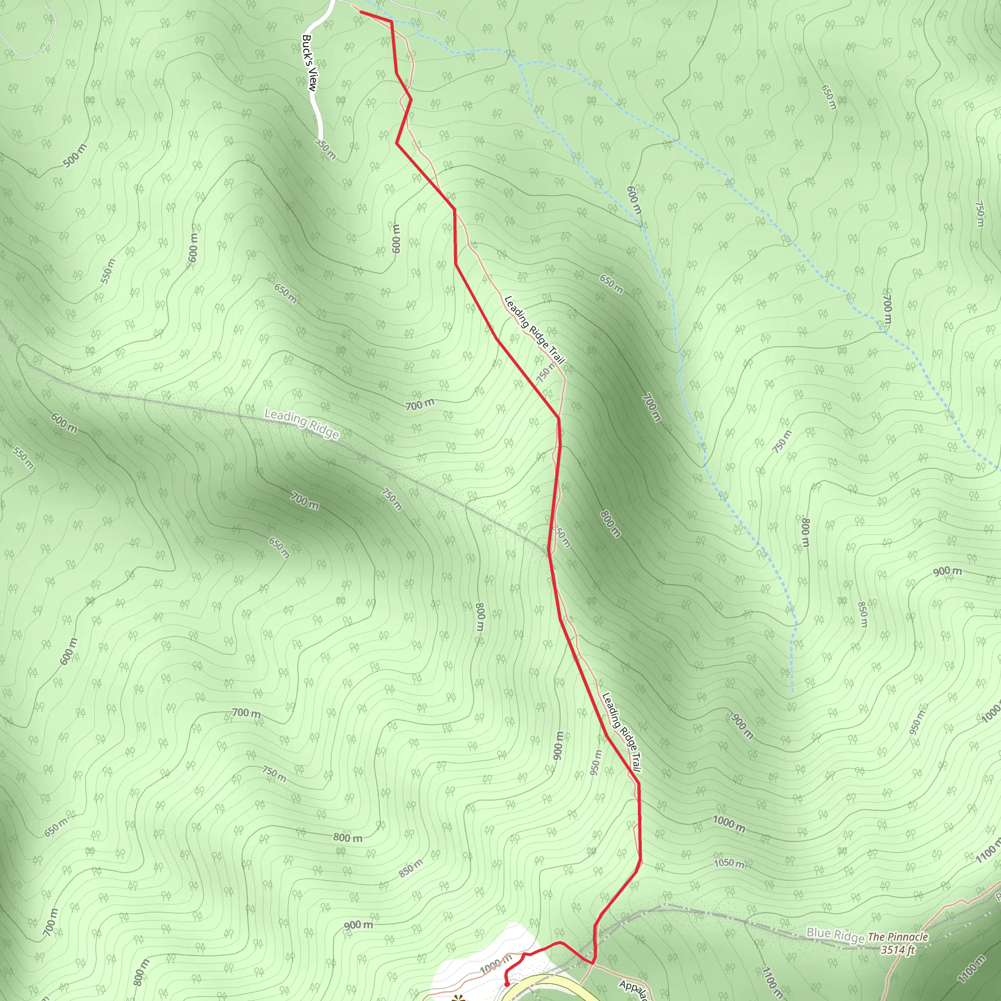 Leading Ridge Trail mobile static map