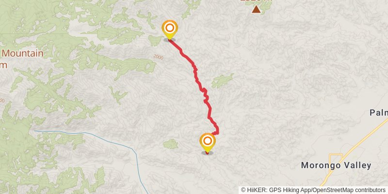 Pacific Crest Trail - California stage 21 Map