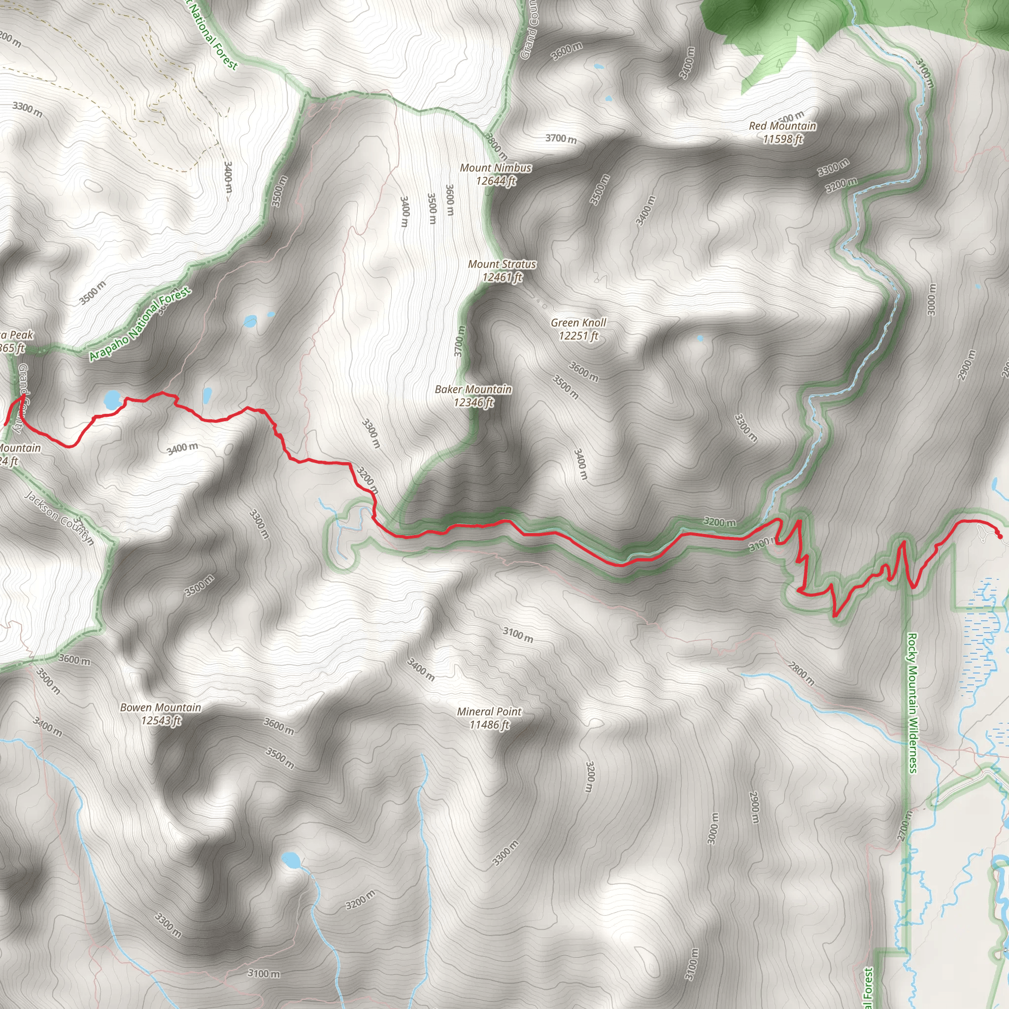 Parika Lake Trail via Ditch Road mobile static map