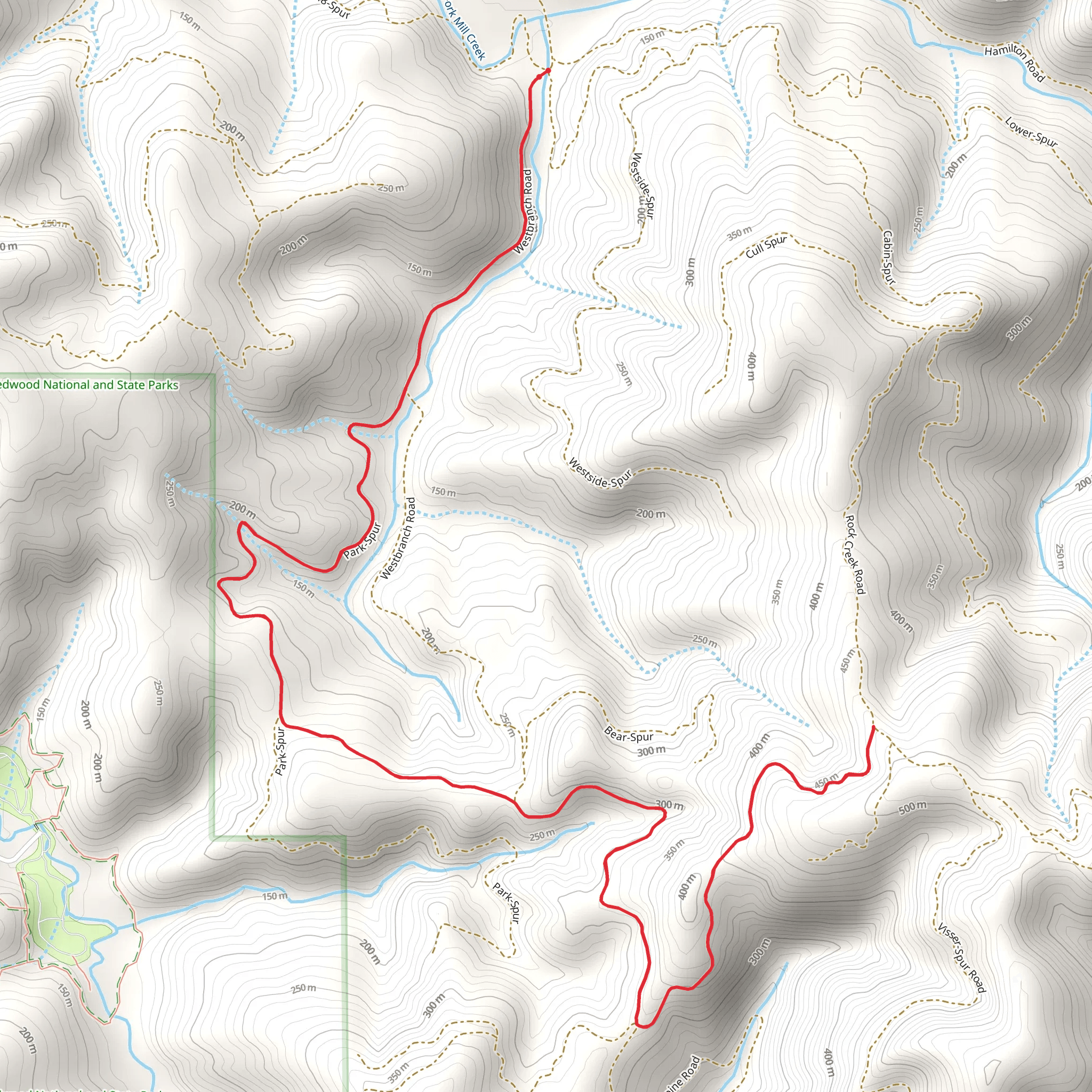 West Branch Road Trail mobile static map