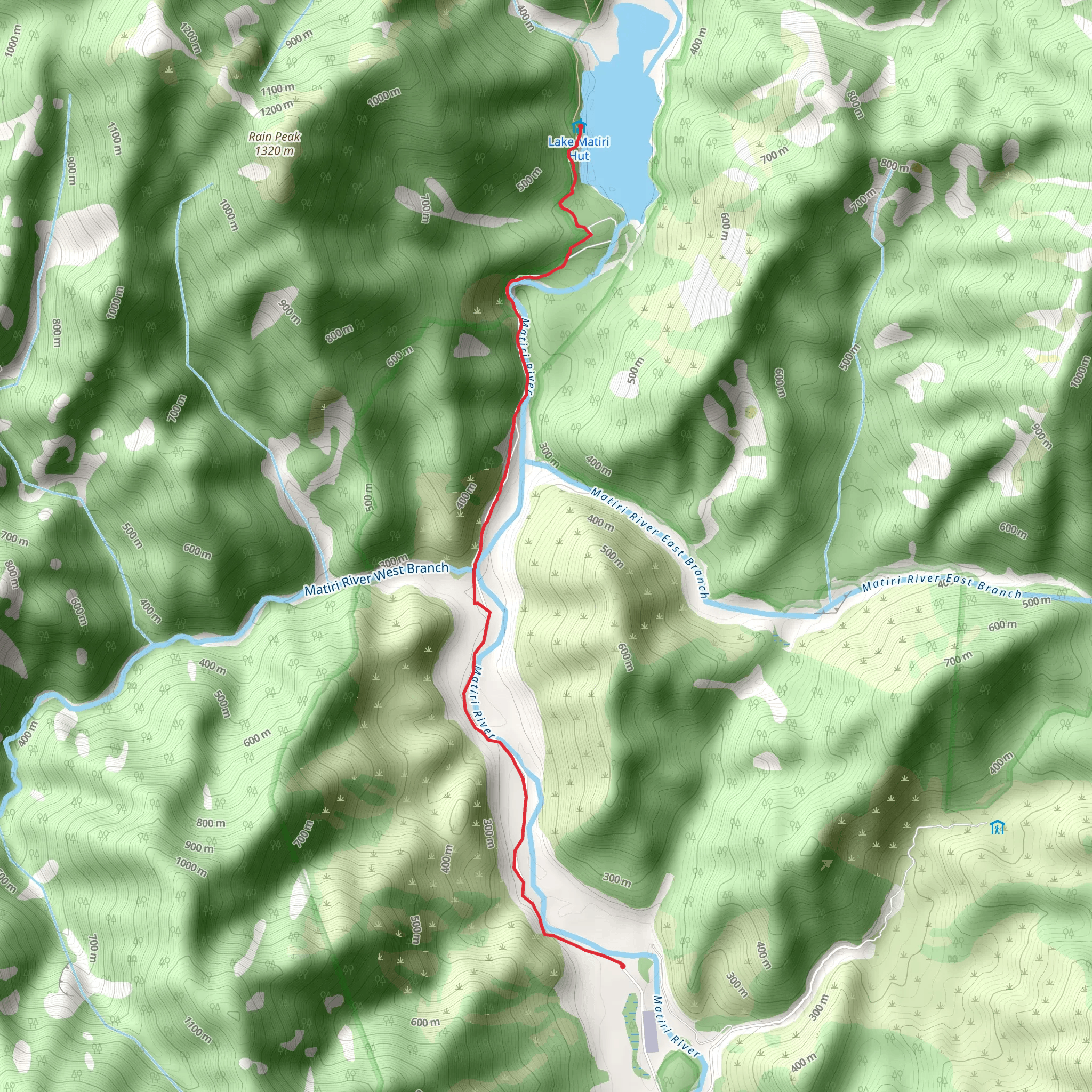 Lake Matiri Hut Track mobile static map