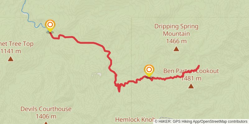 Lynn Camp Prong Trail stage 2 Map