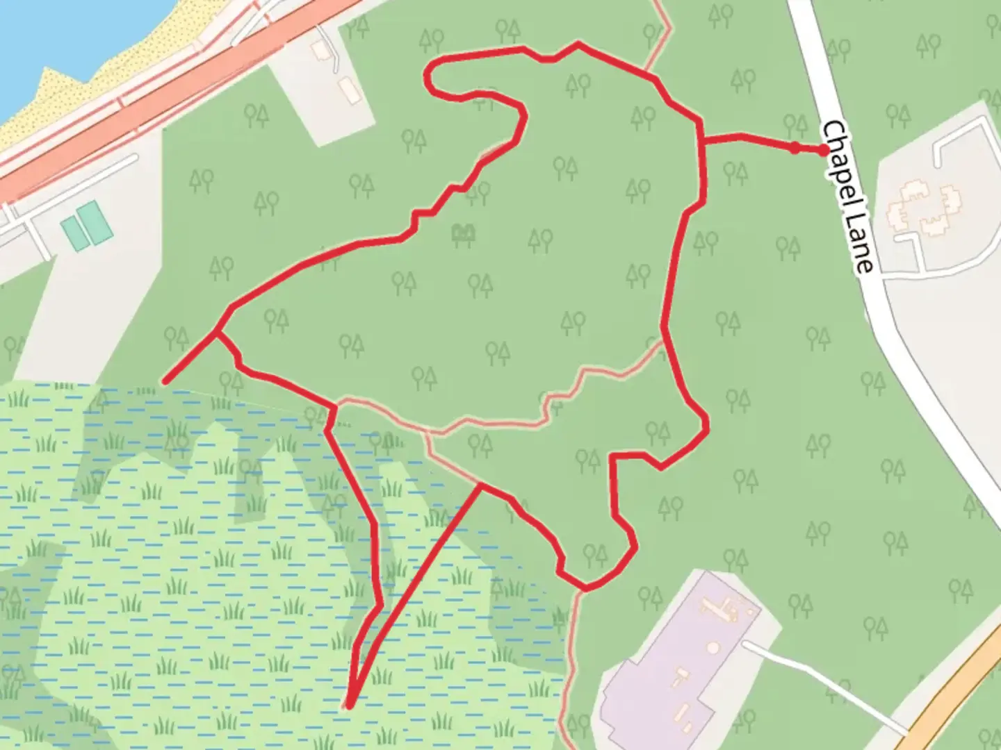 An image depicting the trail Arshamomaque Loop and its surrounding area.