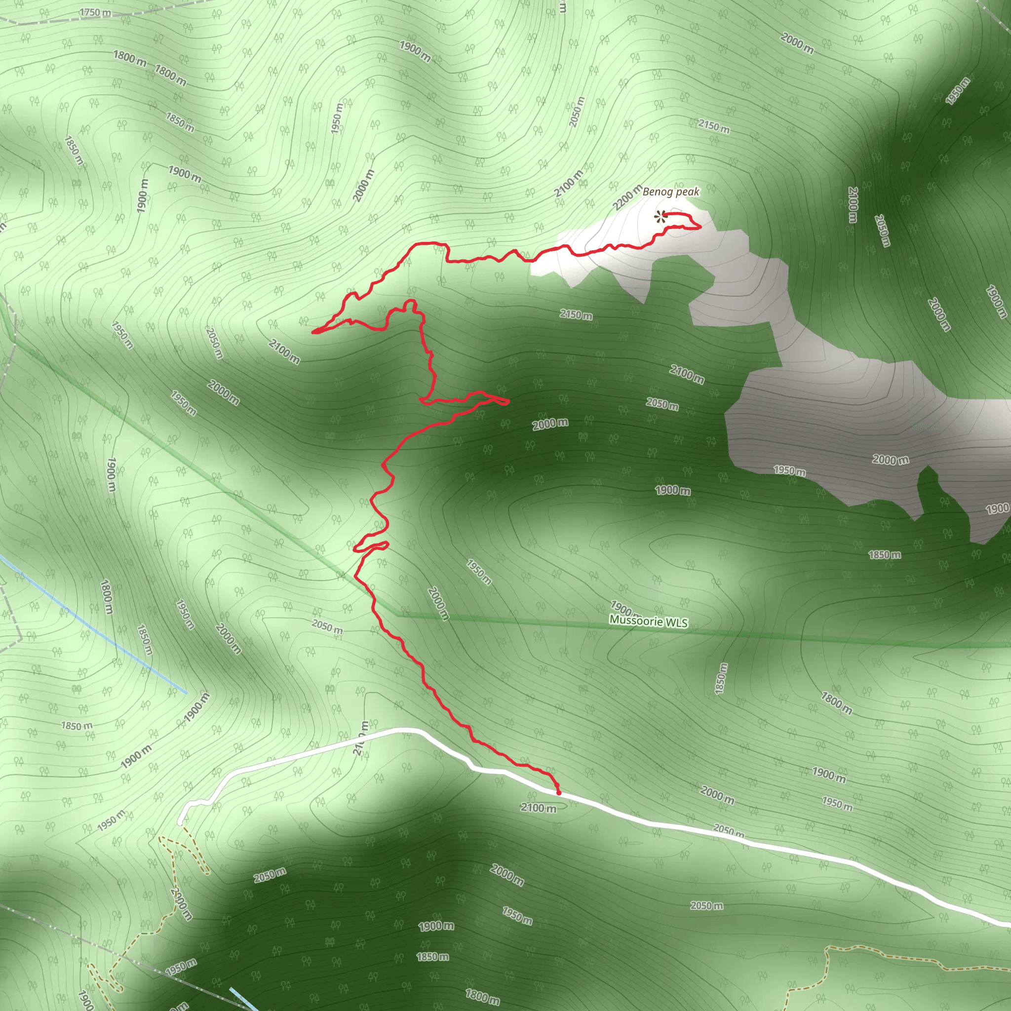 Benog Tibba Trek mobile static map