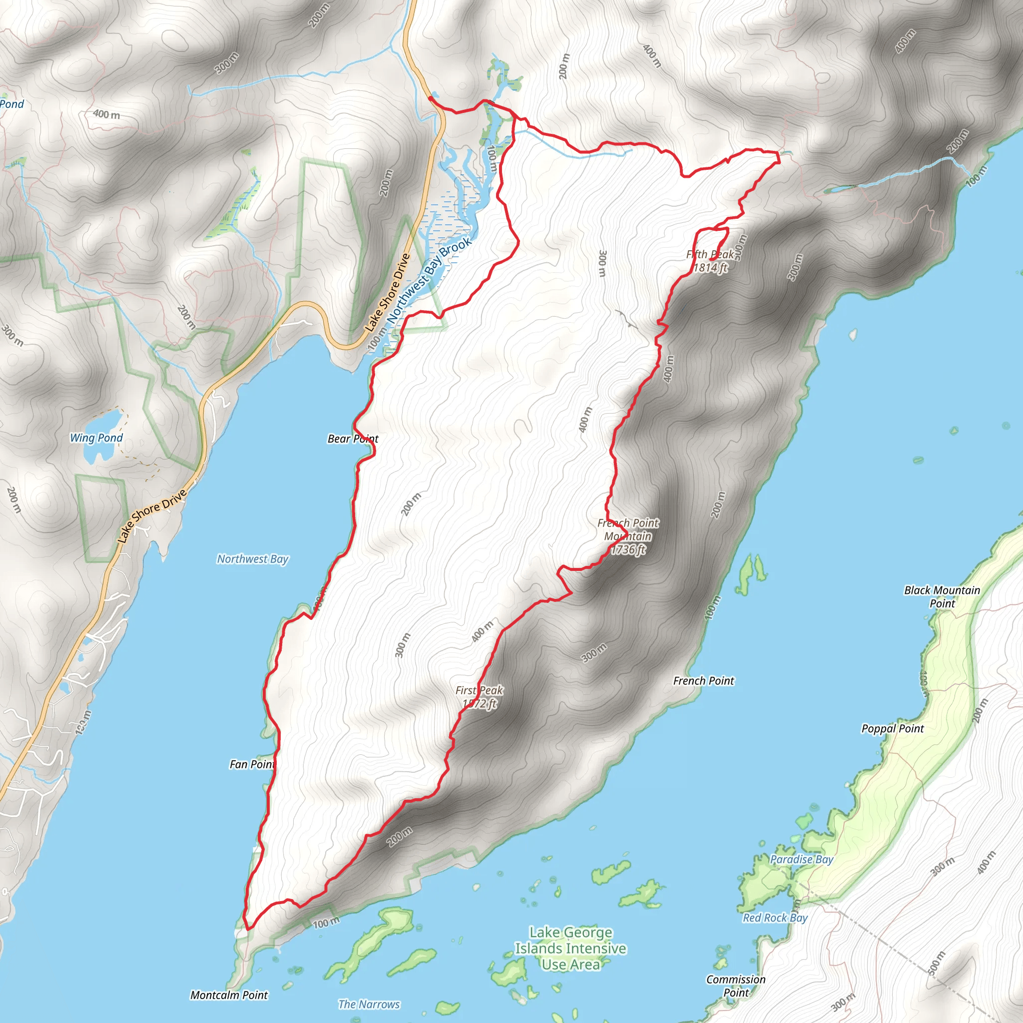 Northwest Bay Loop Trail mobile static map