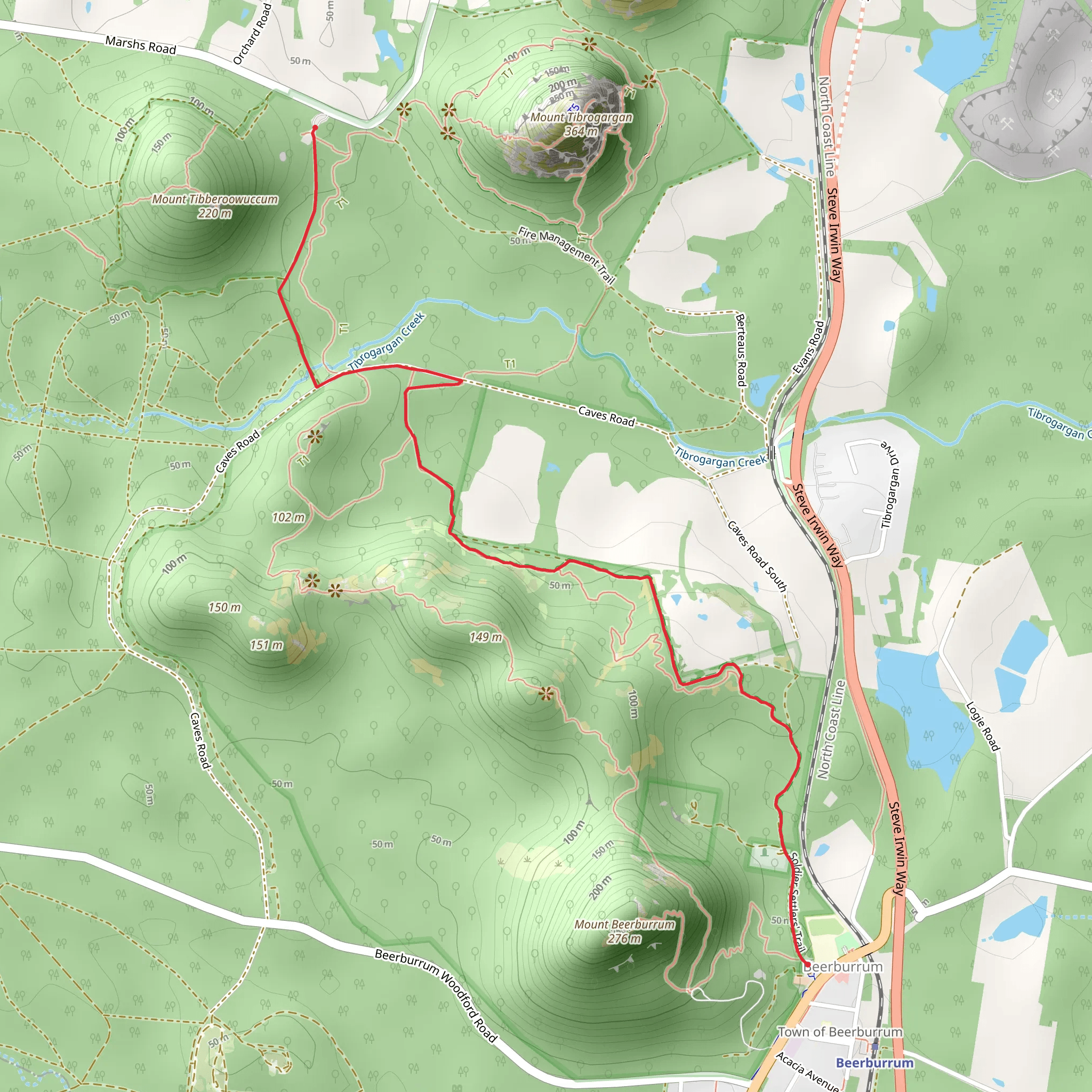 Soldier Settlers Trail mobile static map