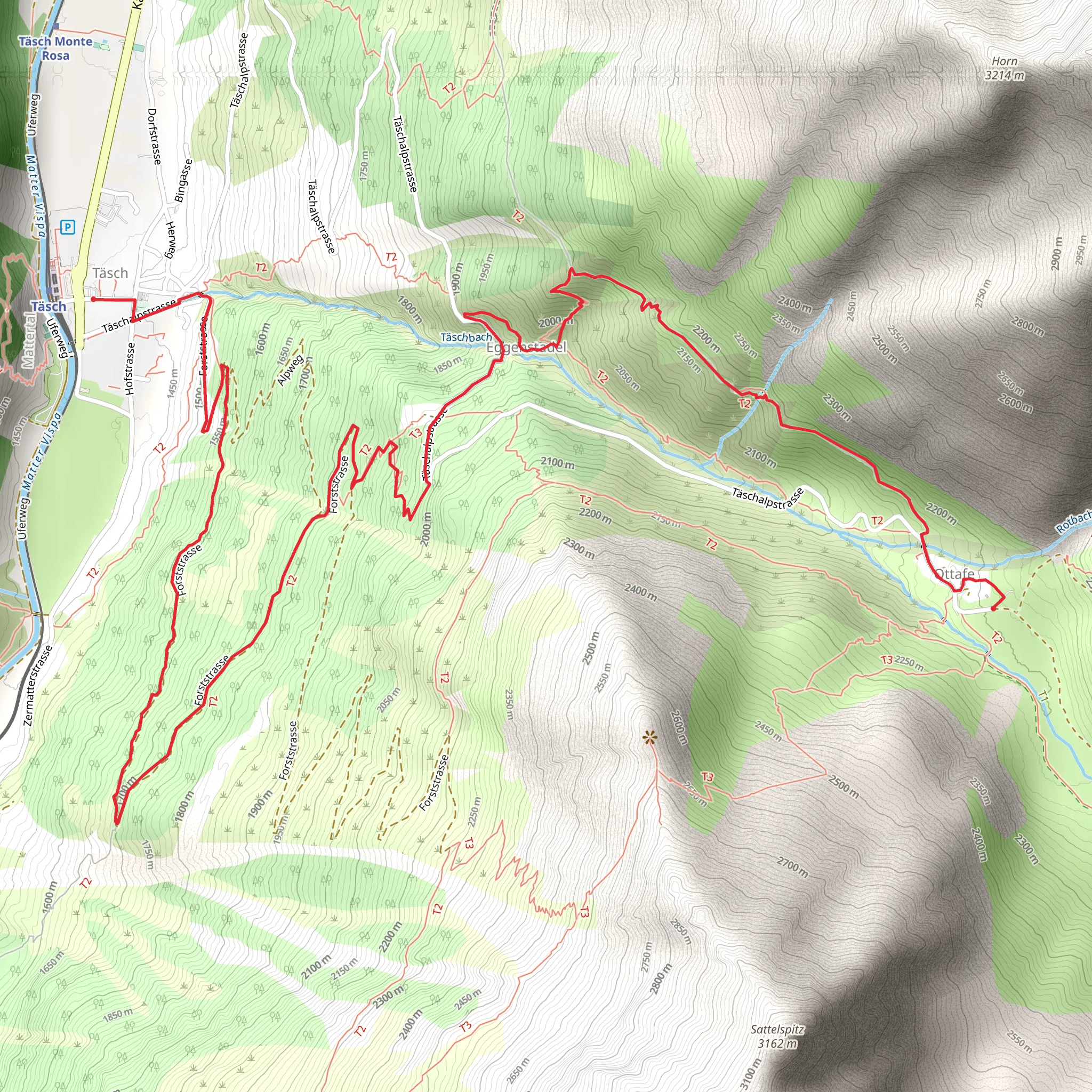 Täschalp Run mobile static map