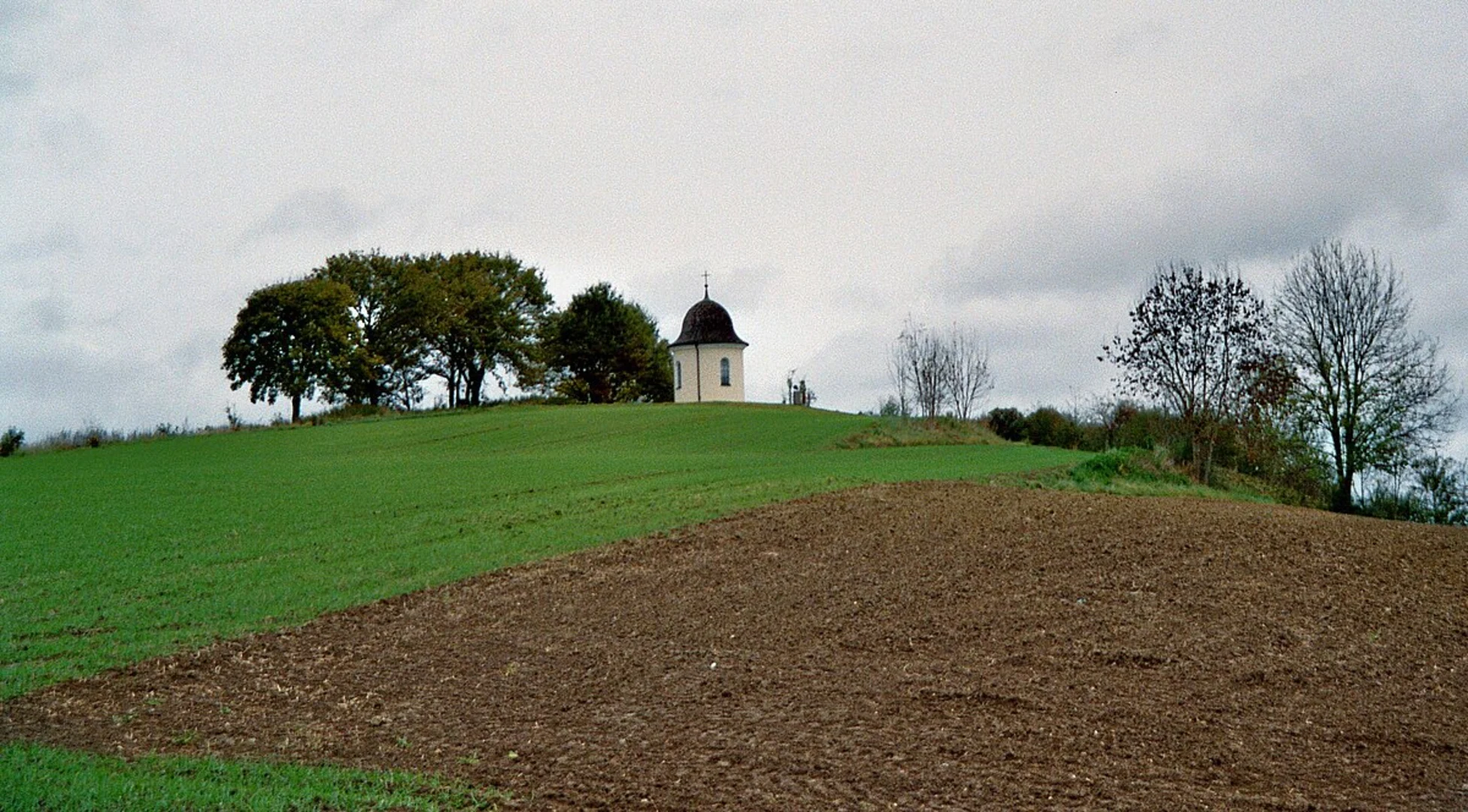 An image depicting the trail Galgenberg via Fritz Schlamelcher Weg and Gerenner Weg and its surrounding area.