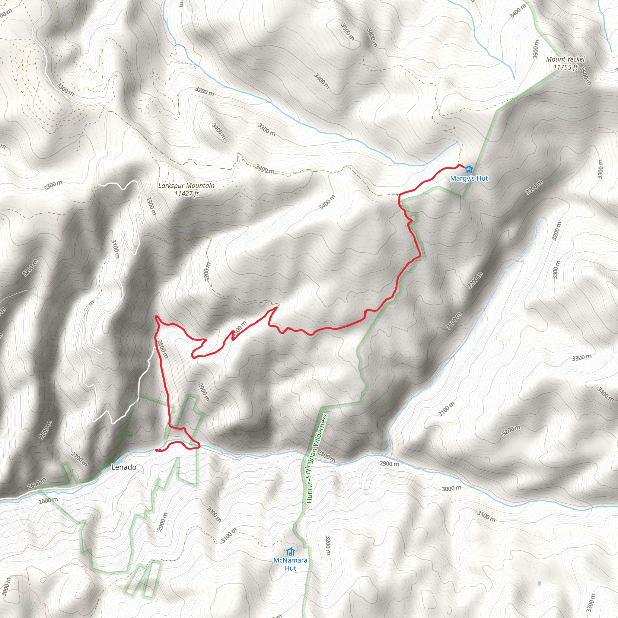 Larkspur Mountain Road and Johnson Creek mobile static map