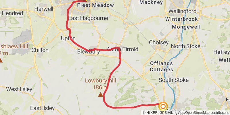 Dymchurch to Didcot Walk stage 18 Map