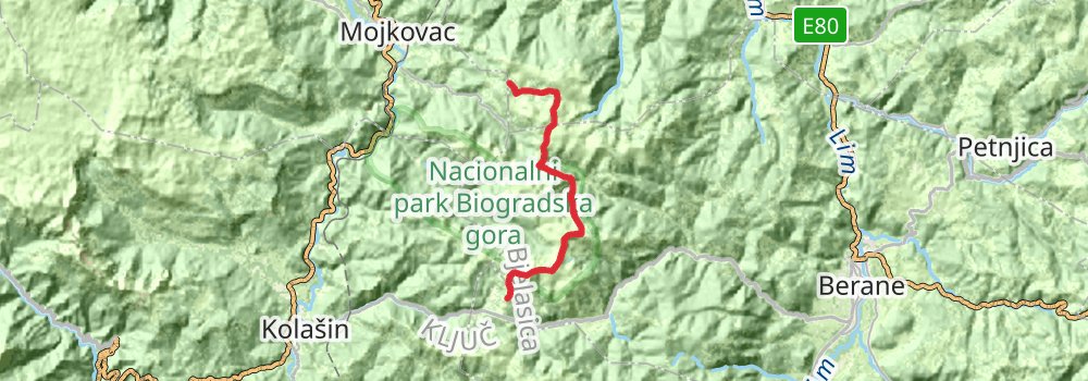 Via Dinarica Montenegro stage 3 Map