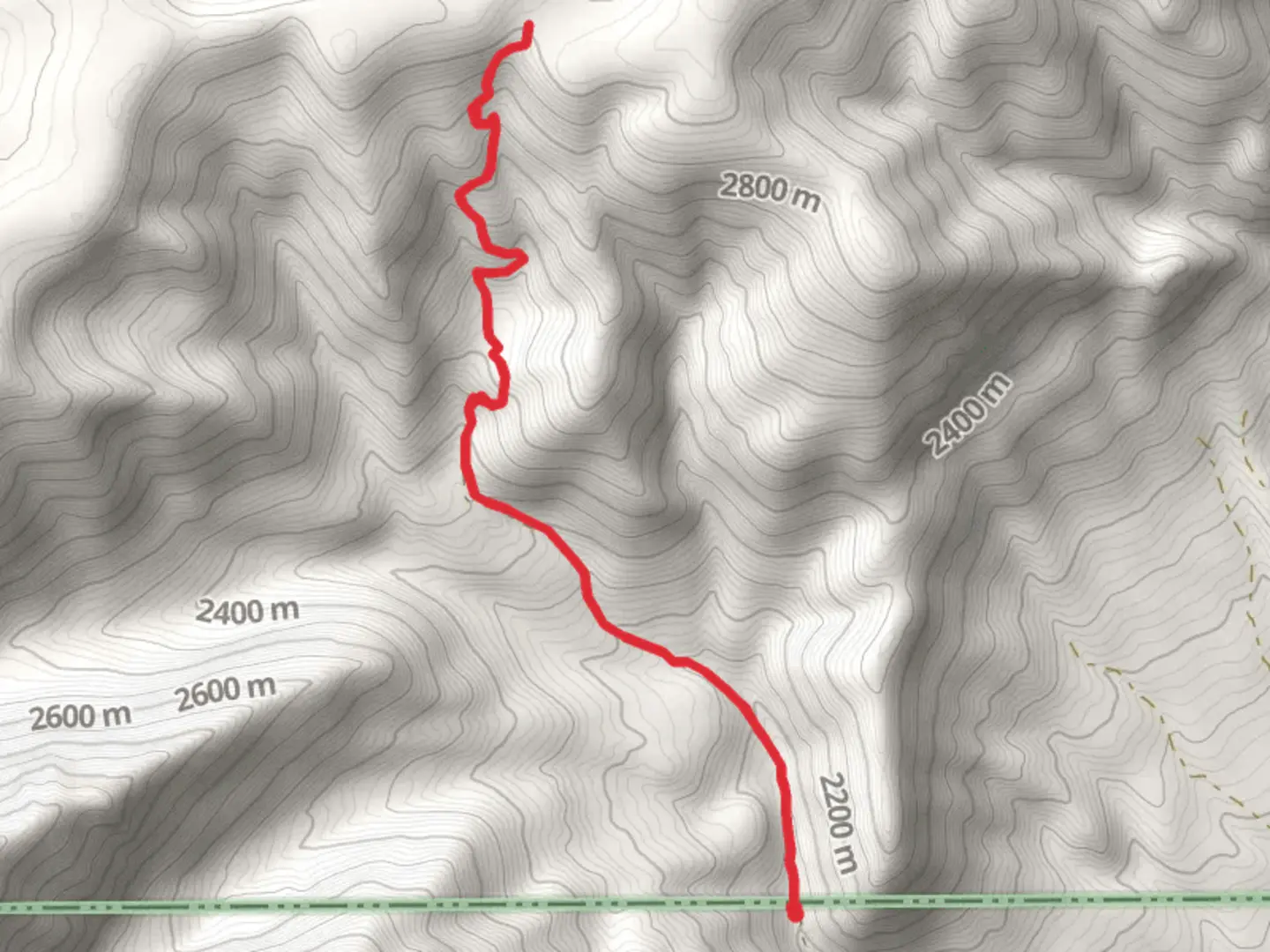 An image depicting the trail Line Creek Basin Trail and its surrounding area.