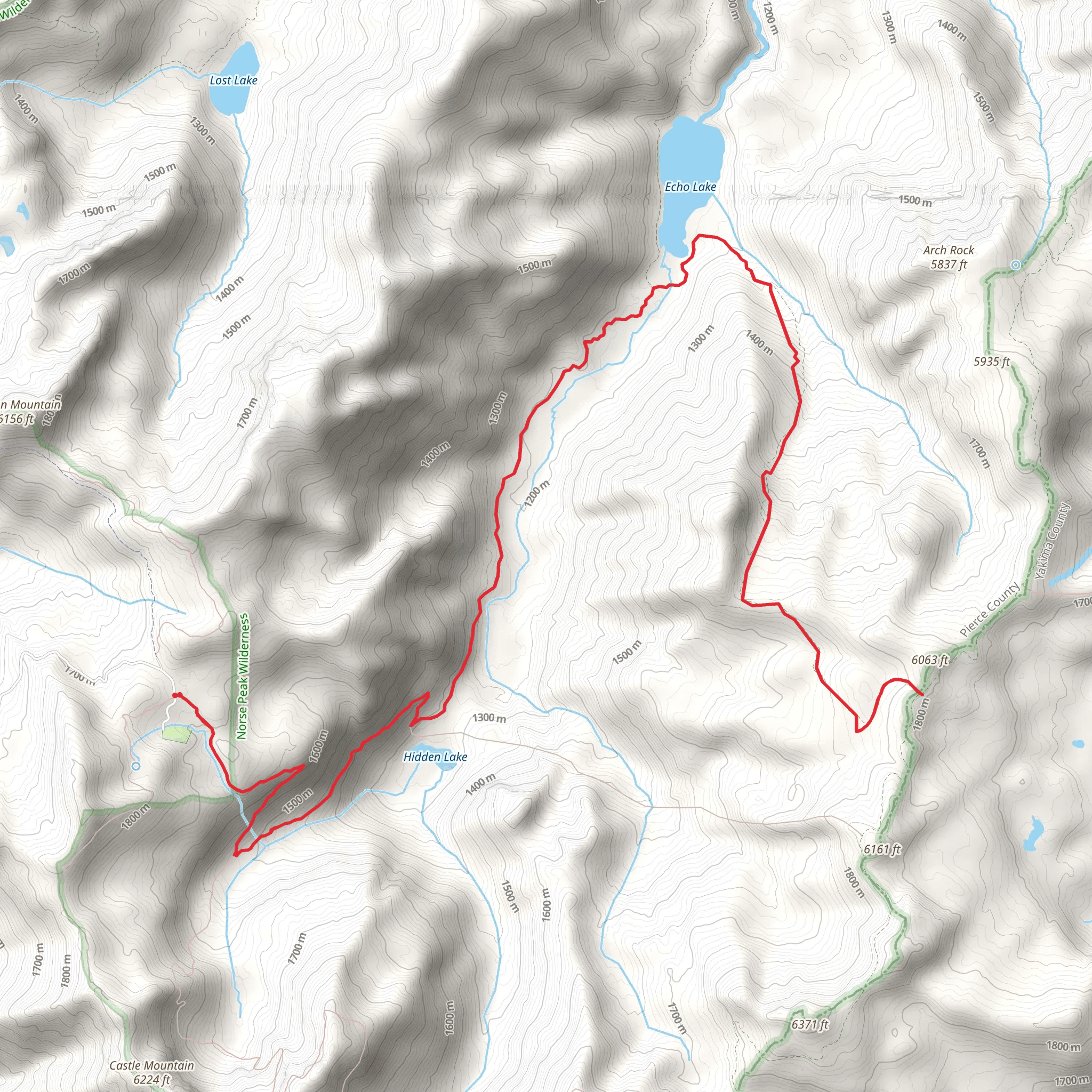 Arch Rock Trail mobile static map