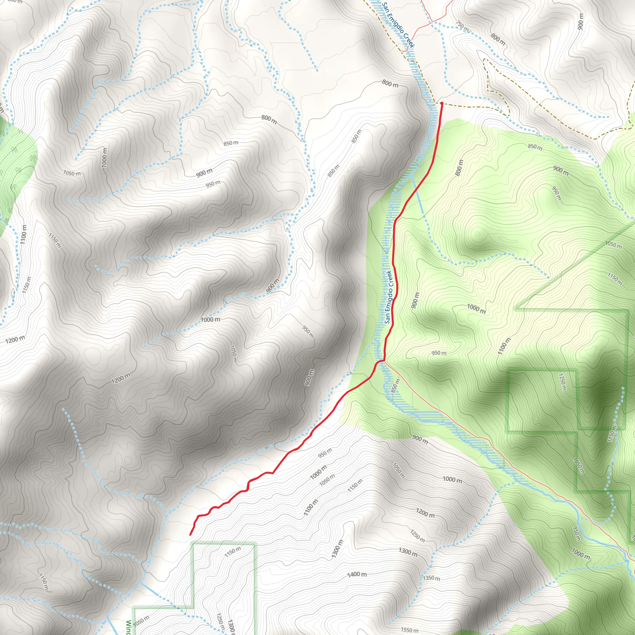 Doc Williams Canyon and Devil's Kitchen mobile static map