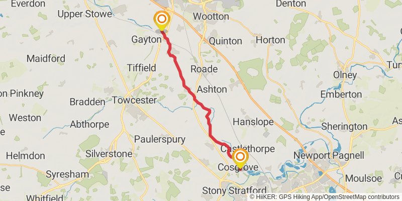 Grand Union Canal Walk stage 6 Map