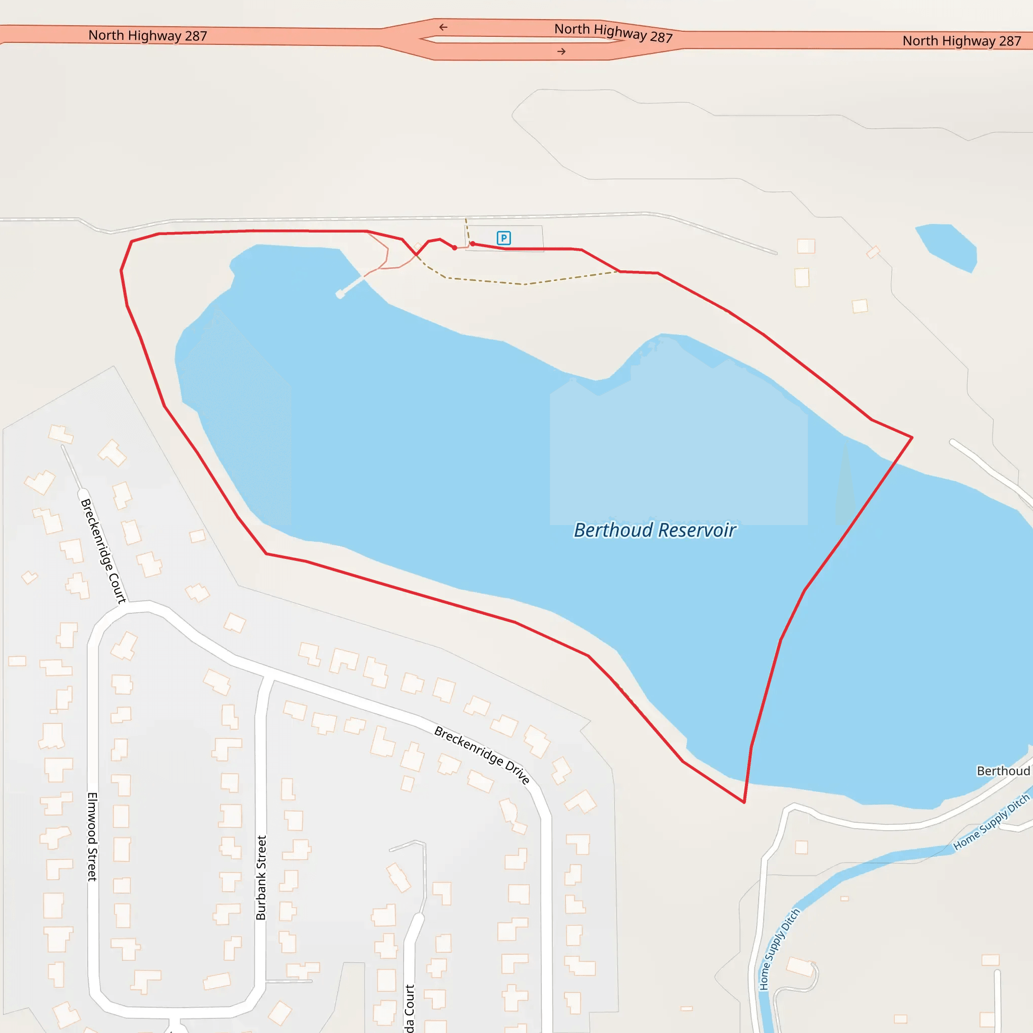 Berthoud Reservoir Loop mobile static map