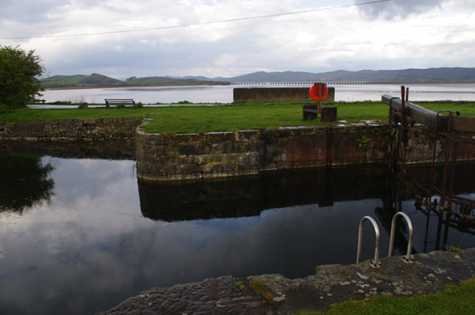 An image depicting the trail Ulverston Canal and its surrounding area.
