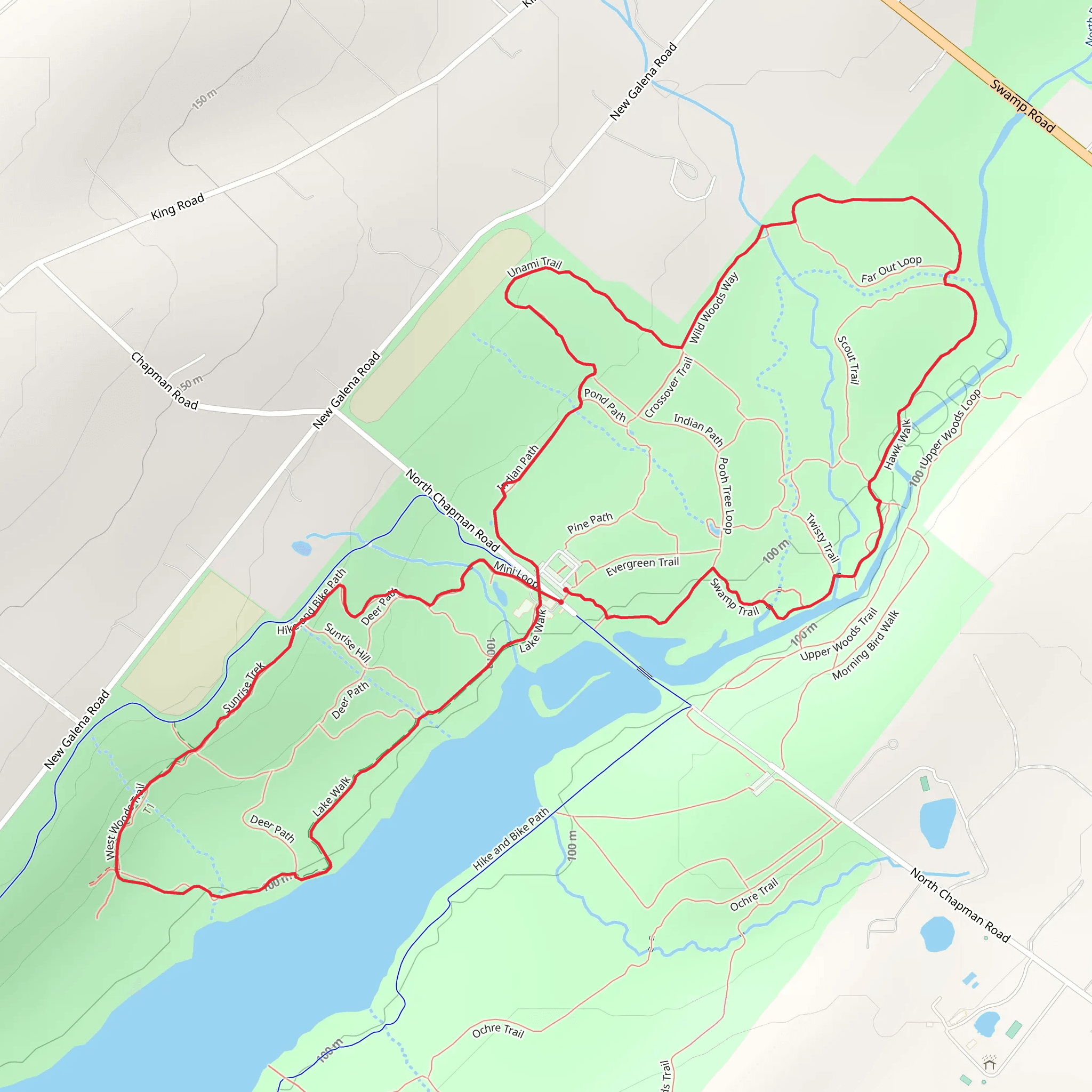 North Branch Neshaminy Creek and Peace Valley Park Loop mobile static map