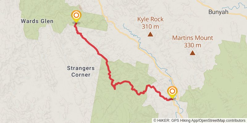 Tops to Myall Heritage Trail stage 7 Map